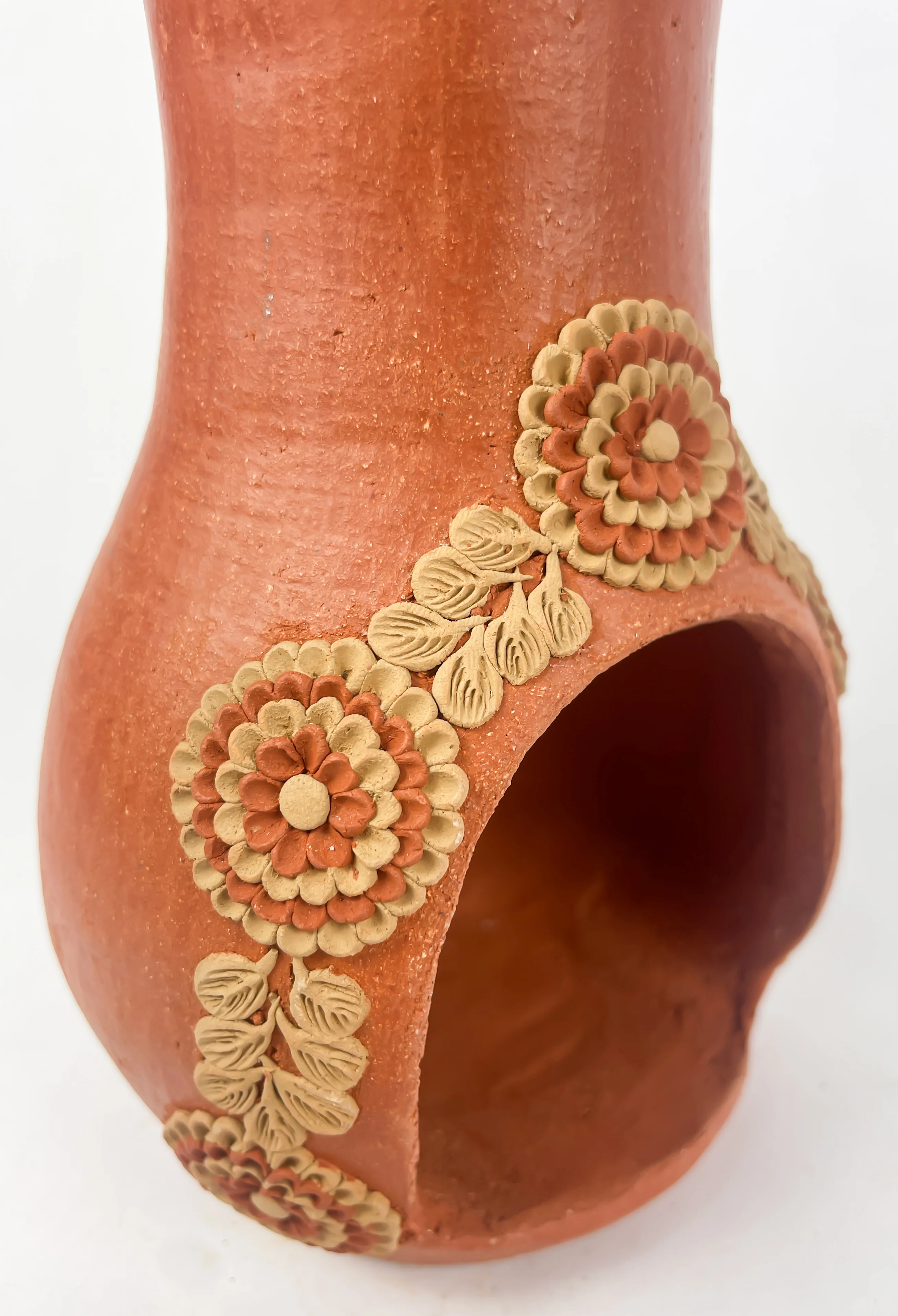 Velasco Oaxaca Pottery Mini Chimenea Clay Filigree Filigrana Oaxacan Pottery Atzompa Pottery