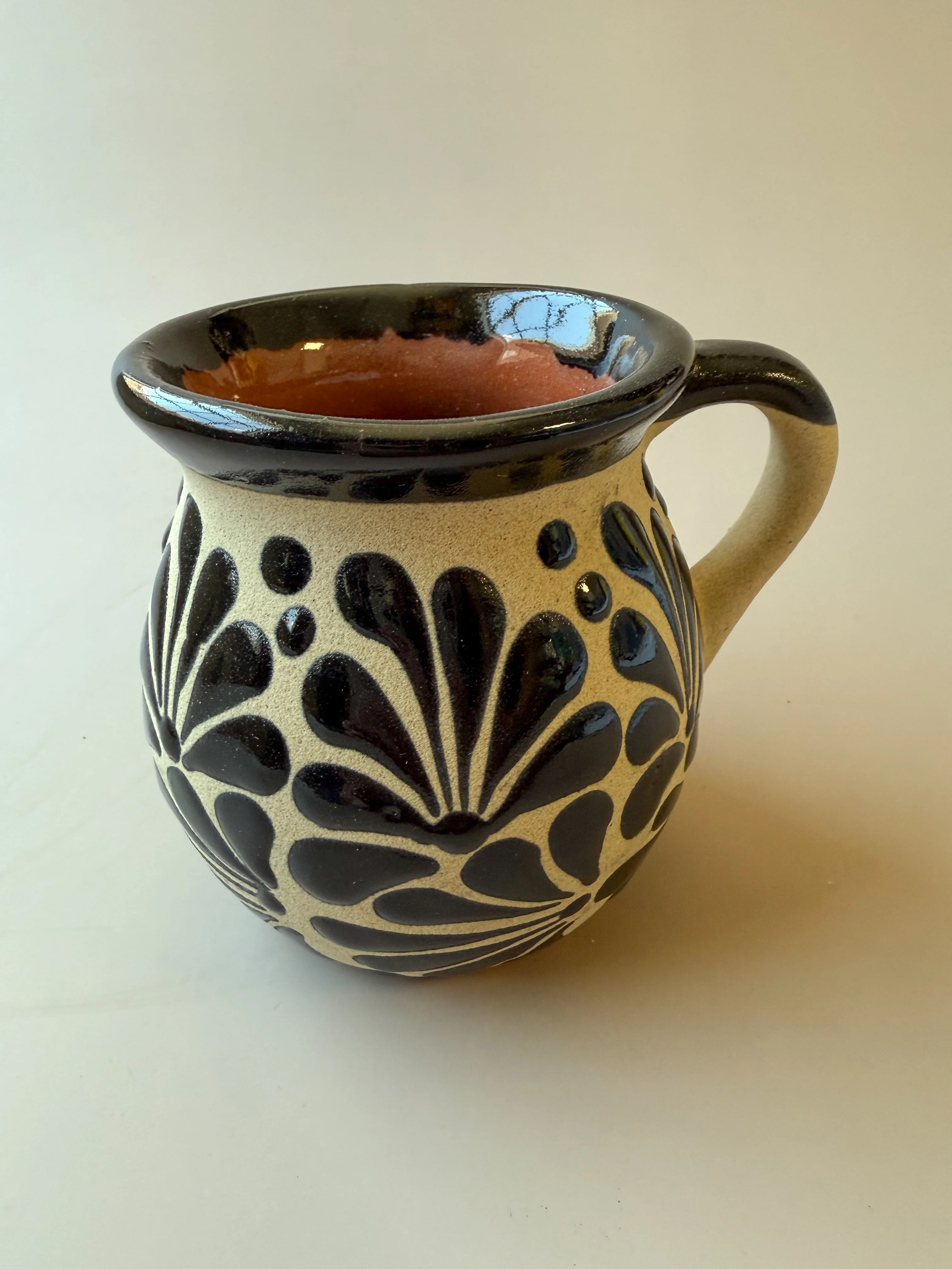 Mexican Clay Mugs Engobe Colorful Tazas De Barro Talavera Coffee Mug
