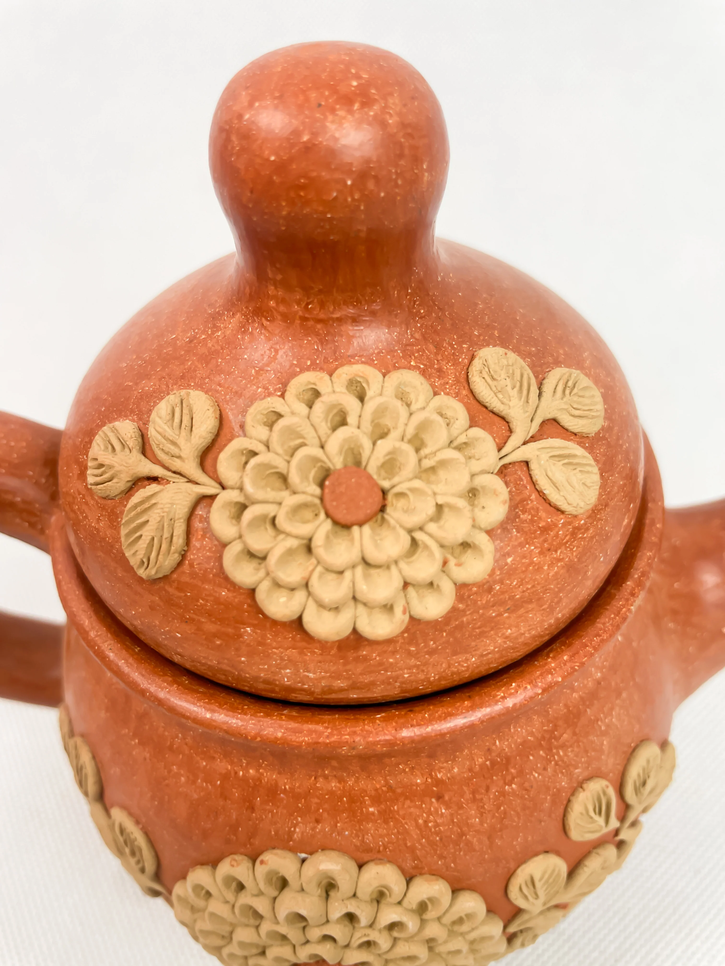 Velasco Oaxaca Pottery Tetera Mexican Tea Pot Clay Filigree Filigrana Oaxacan Pottery Atzompa Pottery