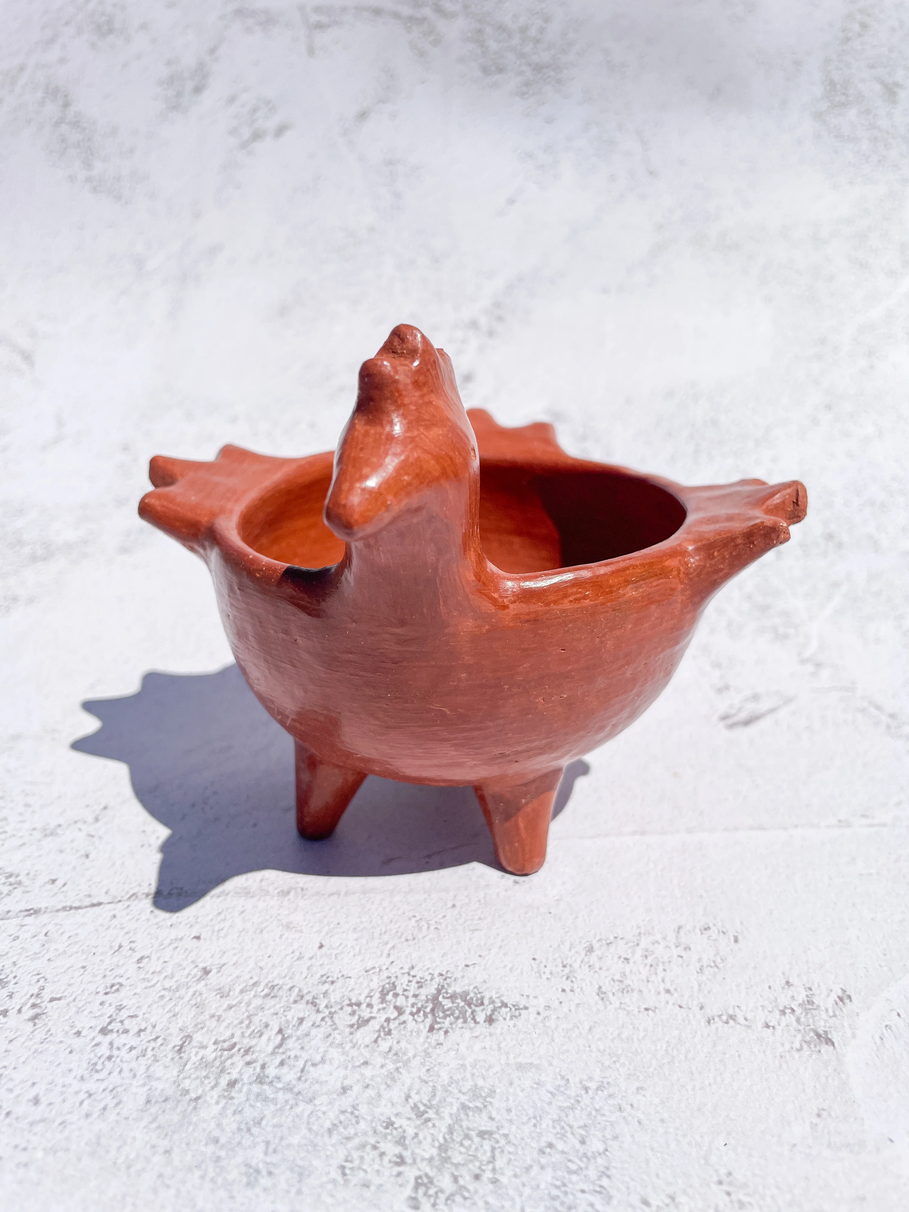 Oaxaca Red Clay Pottery Oaxaca Pottery Duck Bowl Handmade Red Pottery Salsera de Pato