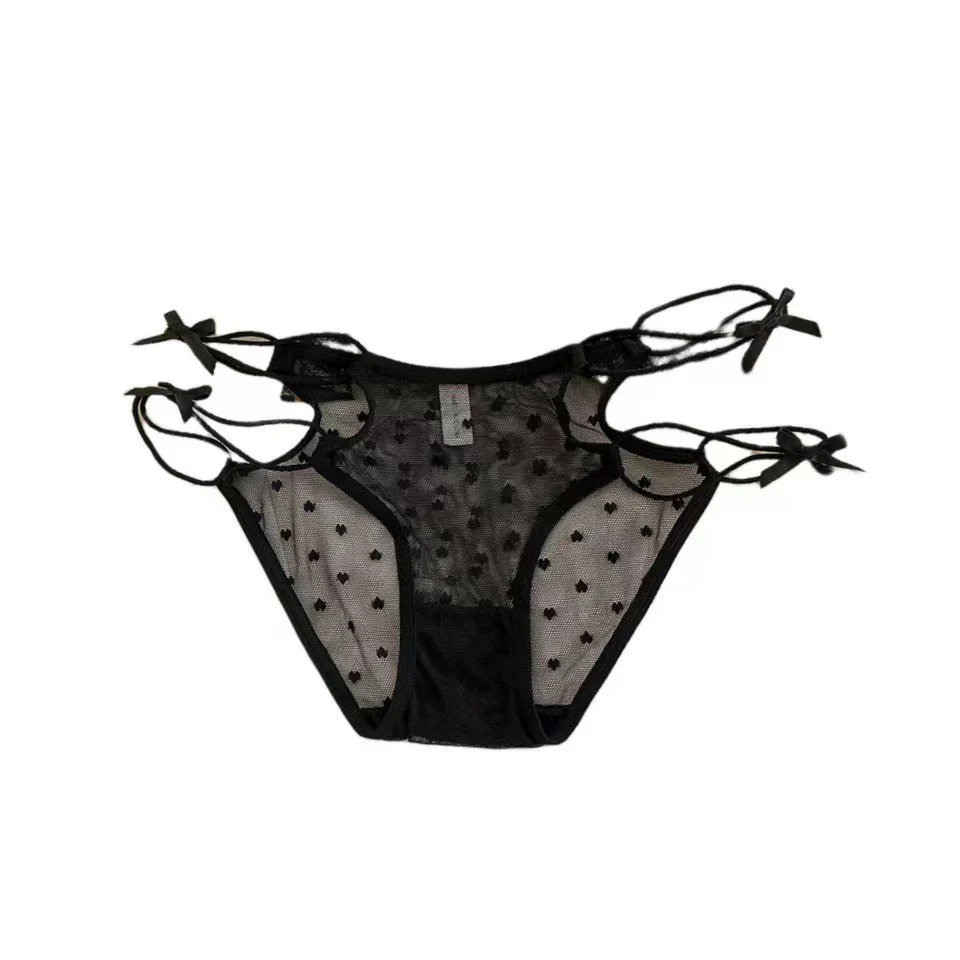 Hearty Double Straps See Through Lace Underwear