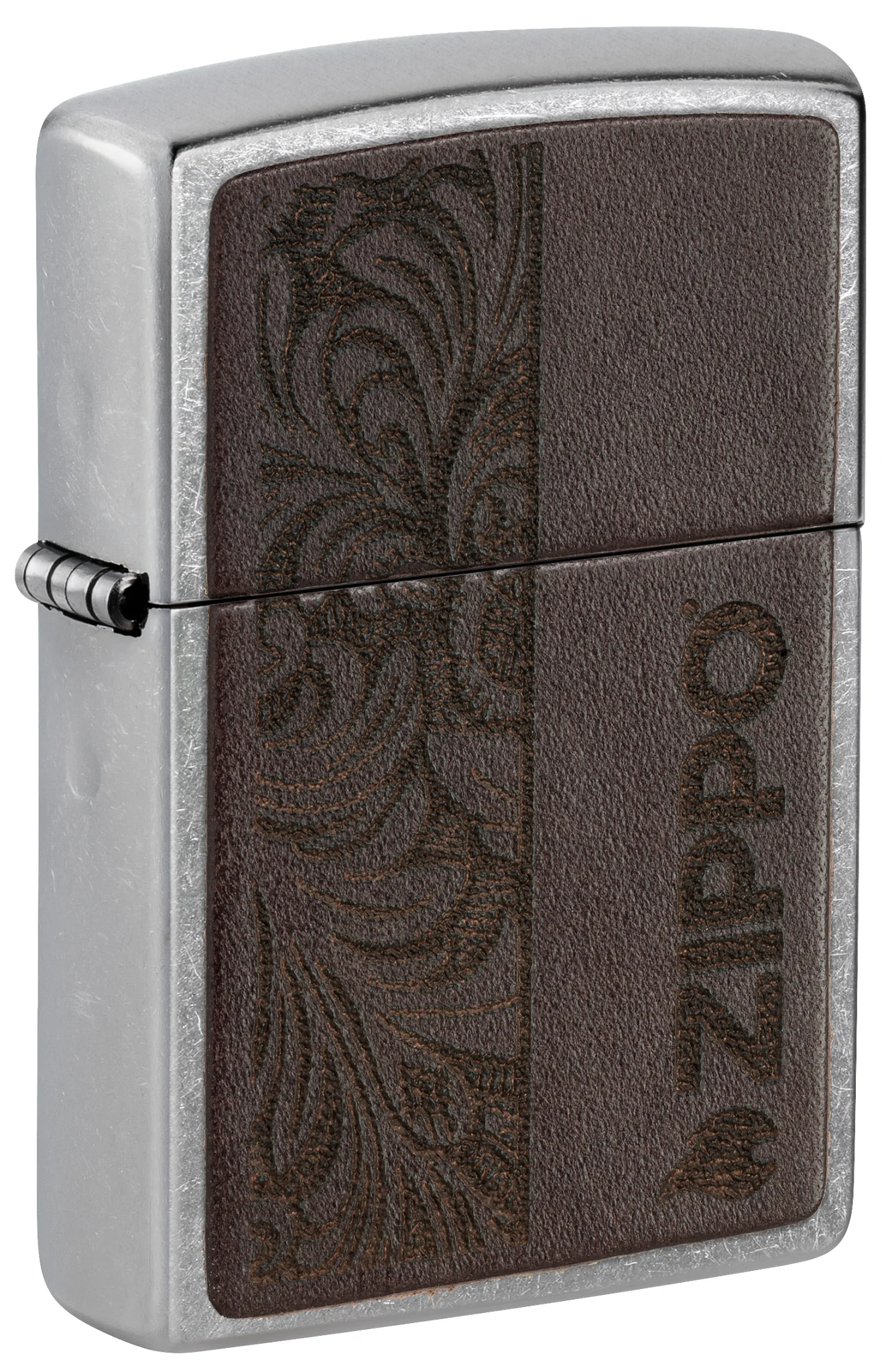 Brown Leather Emblem - Zippo Design