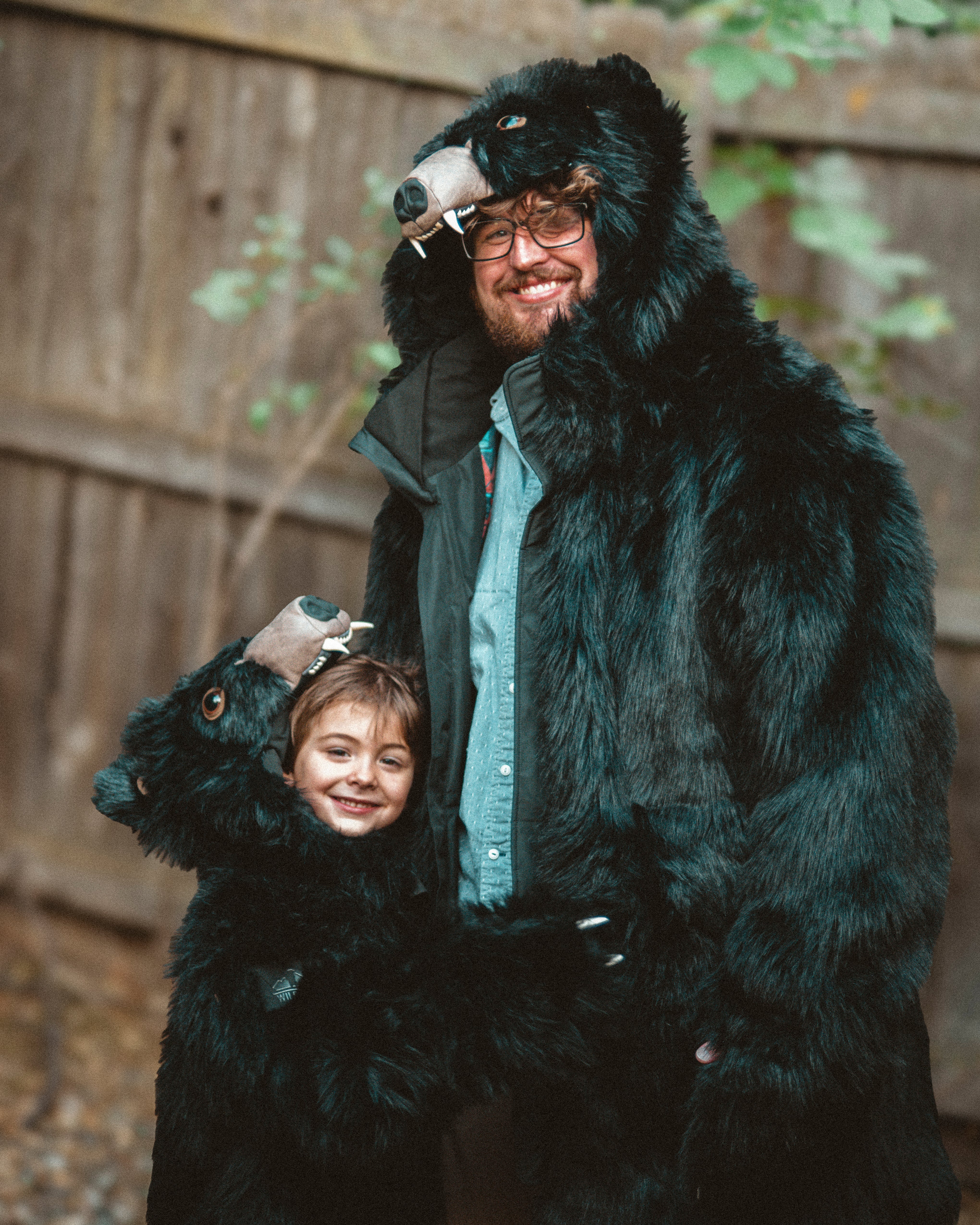 KIDS' BLACK BEAR COAT