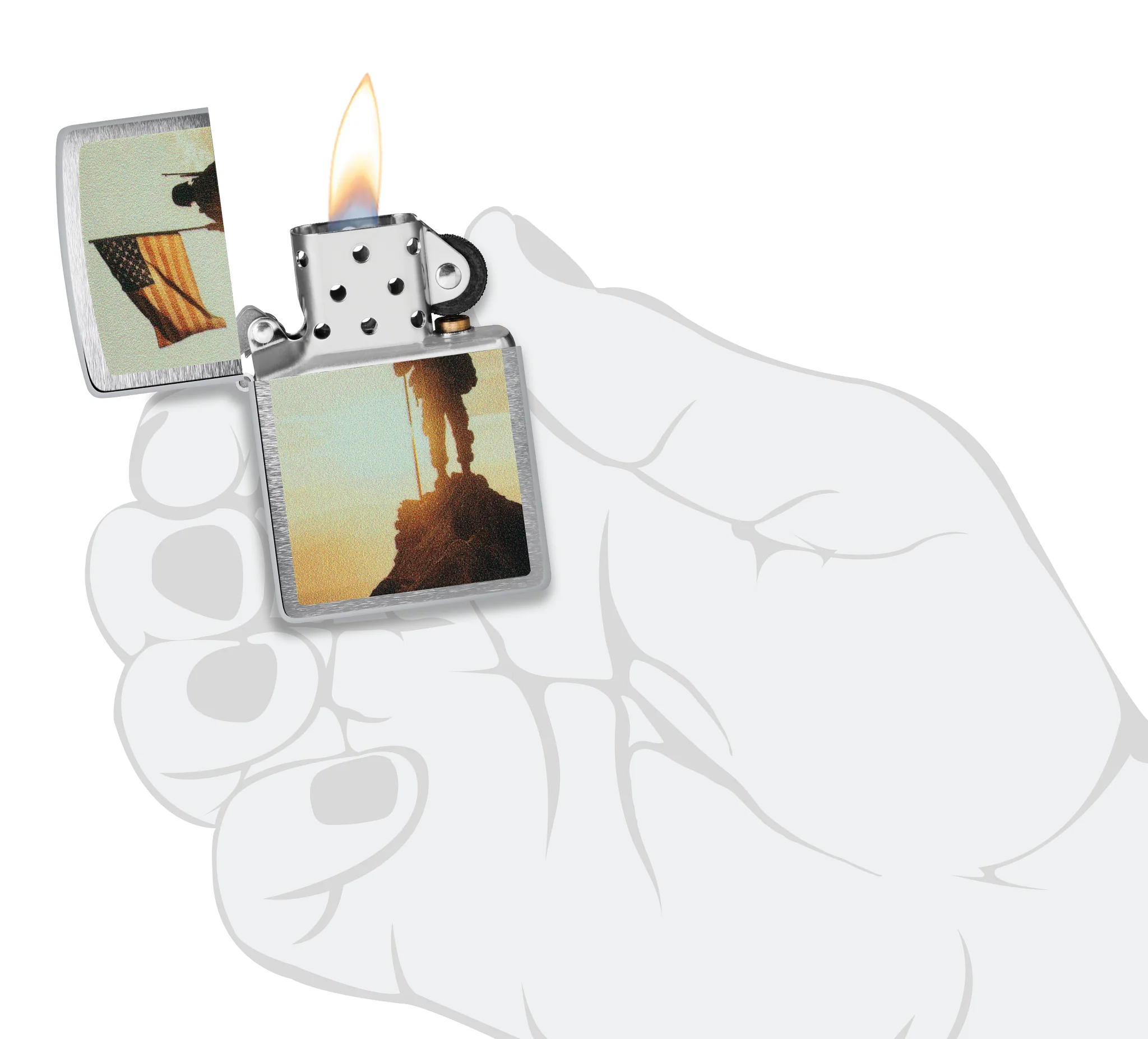 Soldier and Flag Design