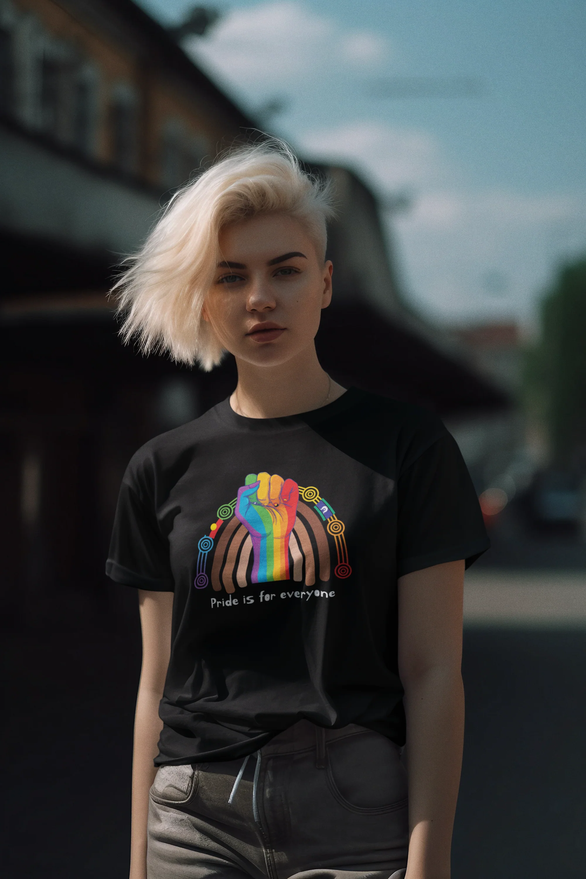 Pride is for Everyone- Black Tee