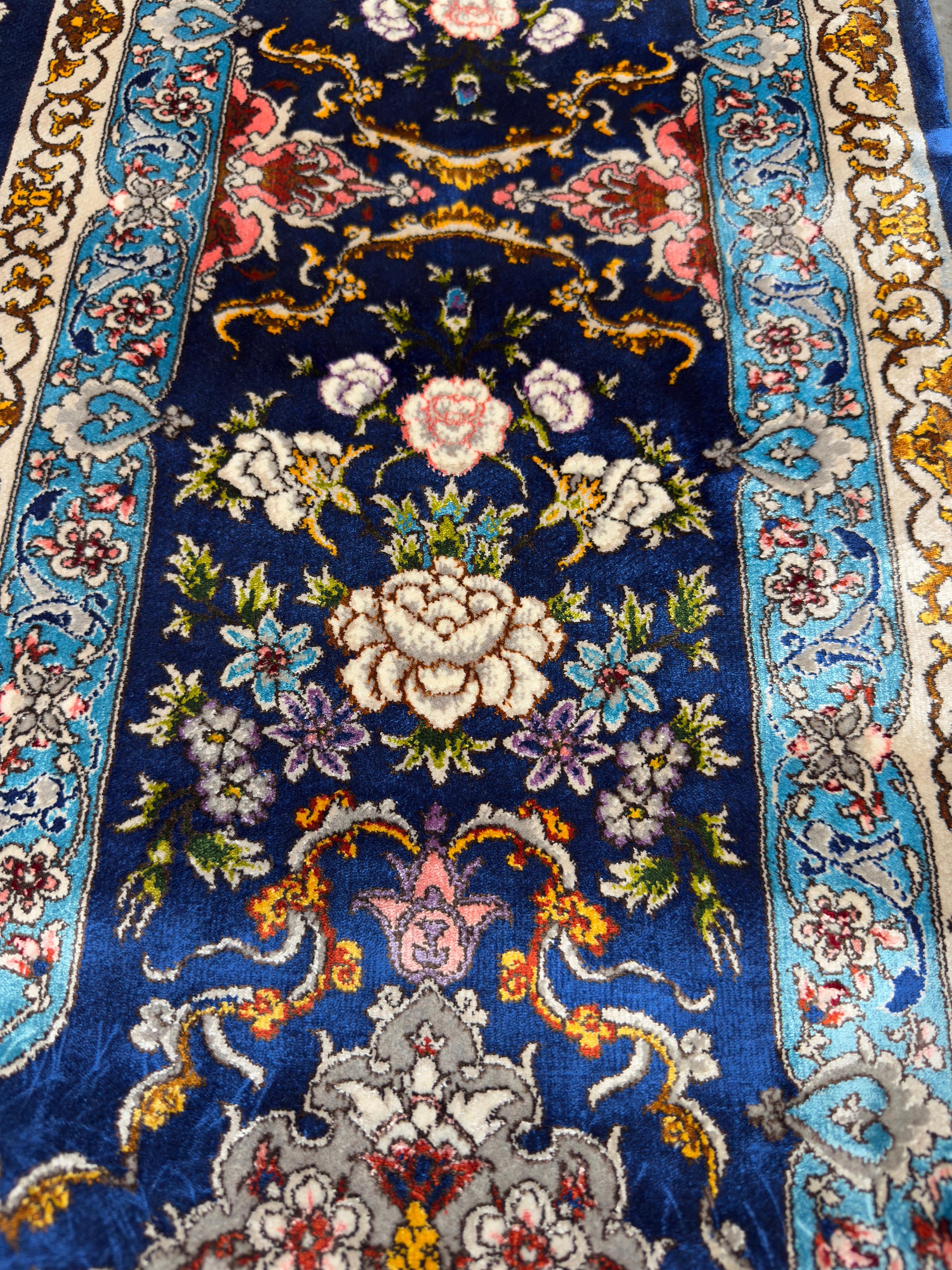 Fine Persian Wool & Silk Rug