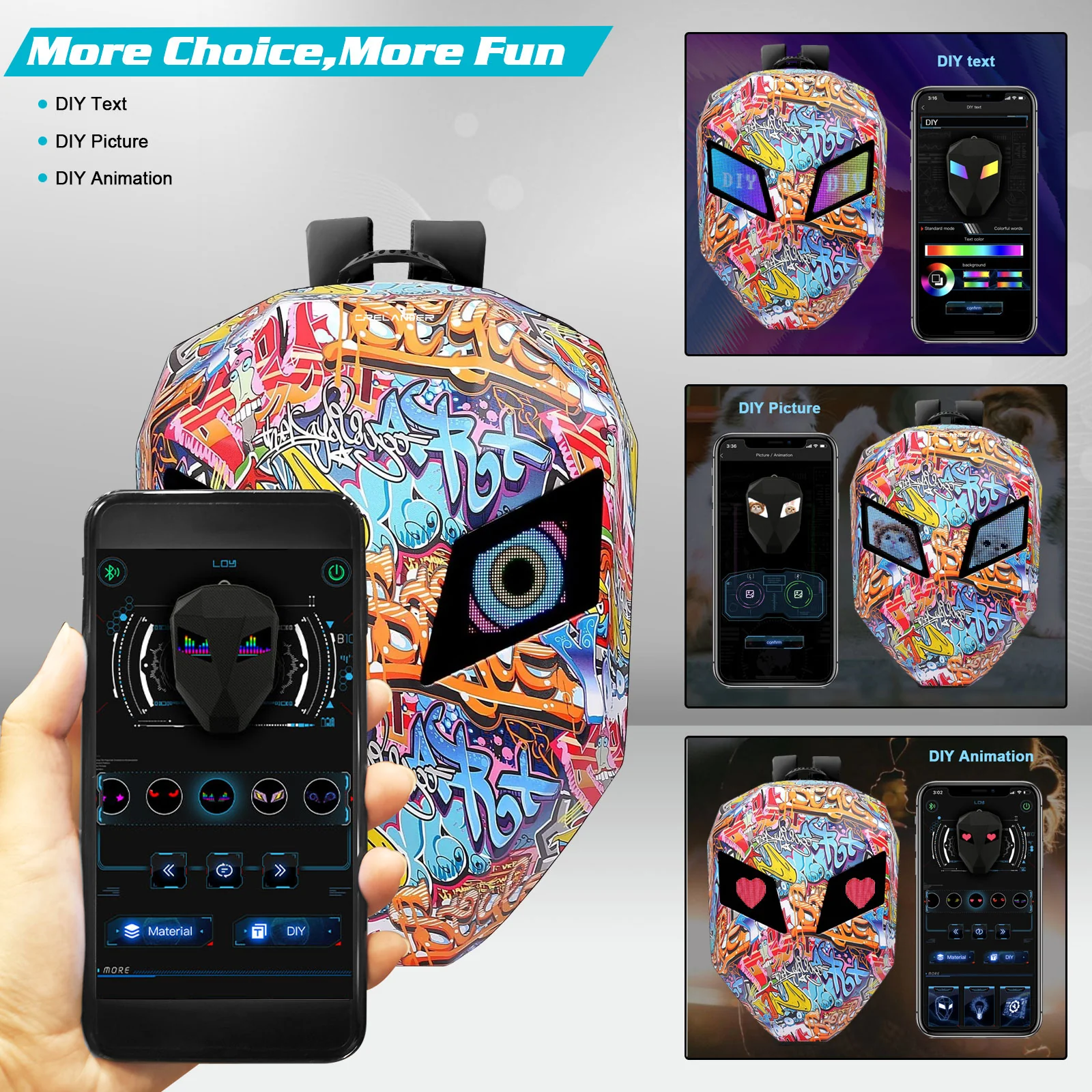 CRELANDER Super Cool Deadpool Style Knight LED Backpack Christmas gifts