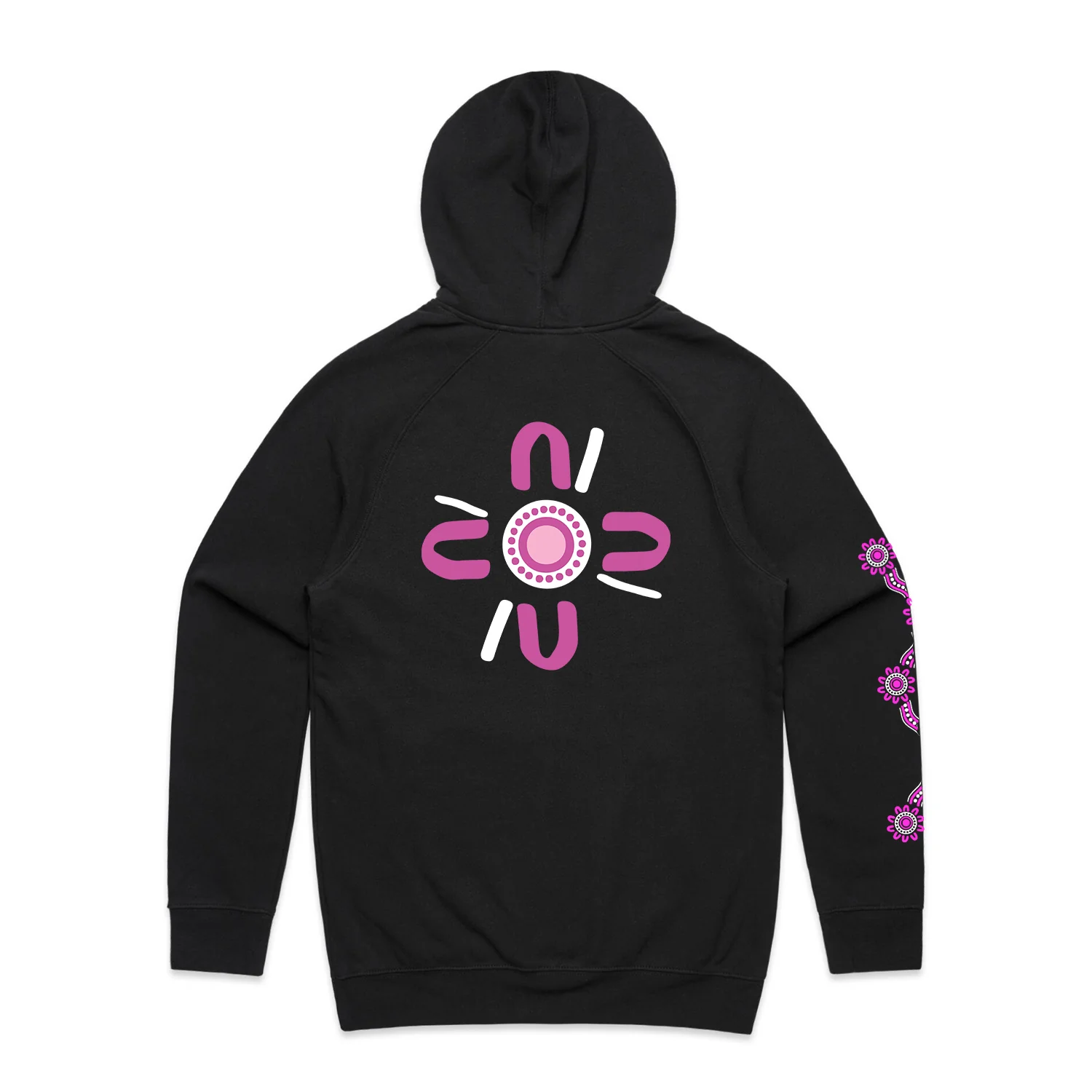 Black- Pink Graffiti Flag™️ Logo Hoodie