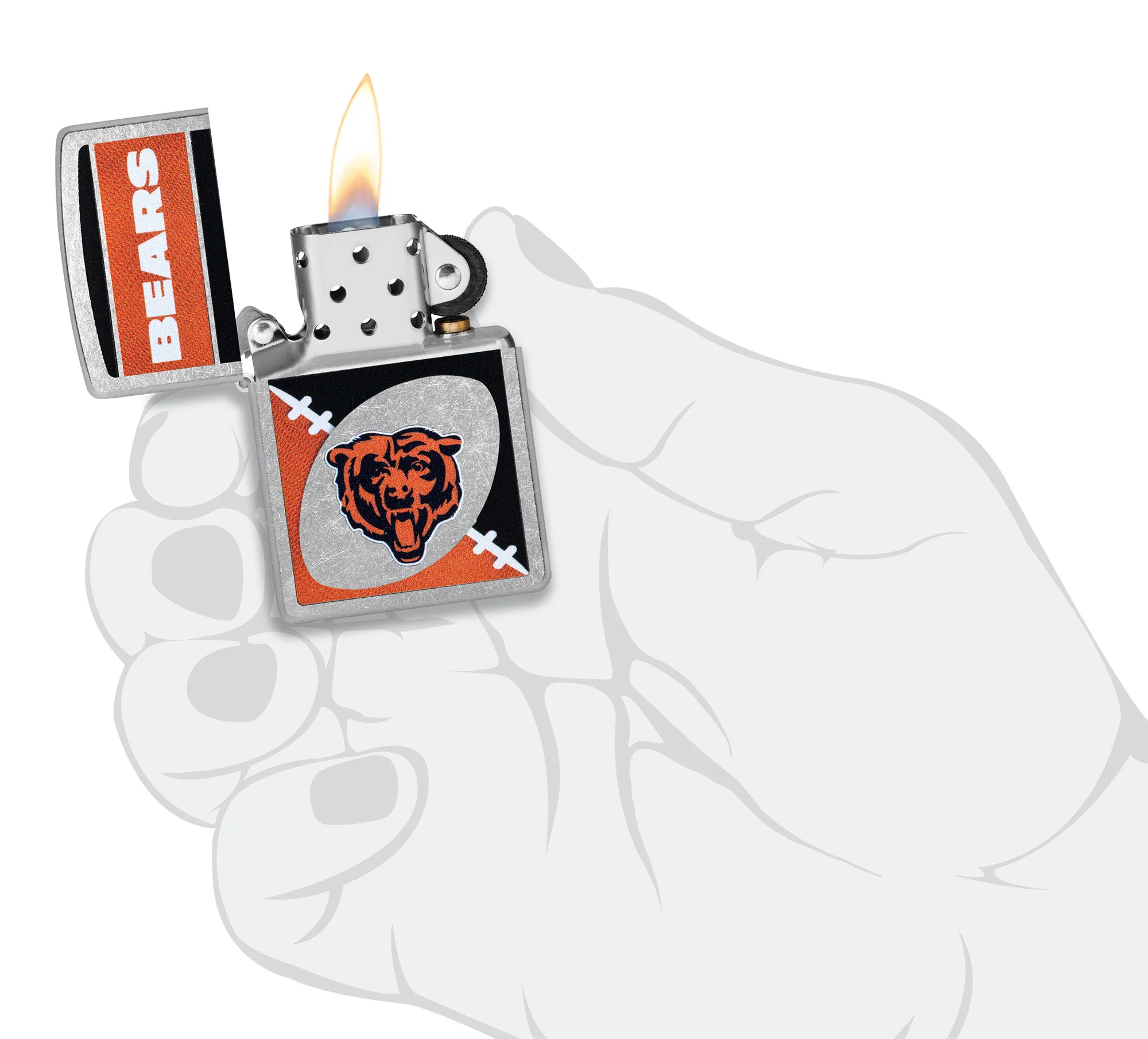 NFL Chicago Bears Chrome Logo Design