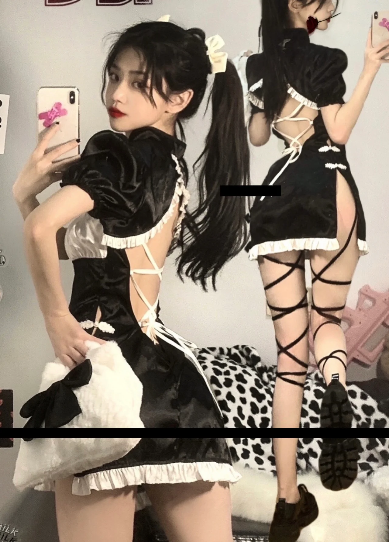 Sensual Maid Style Retro Cheongsam Lingerie