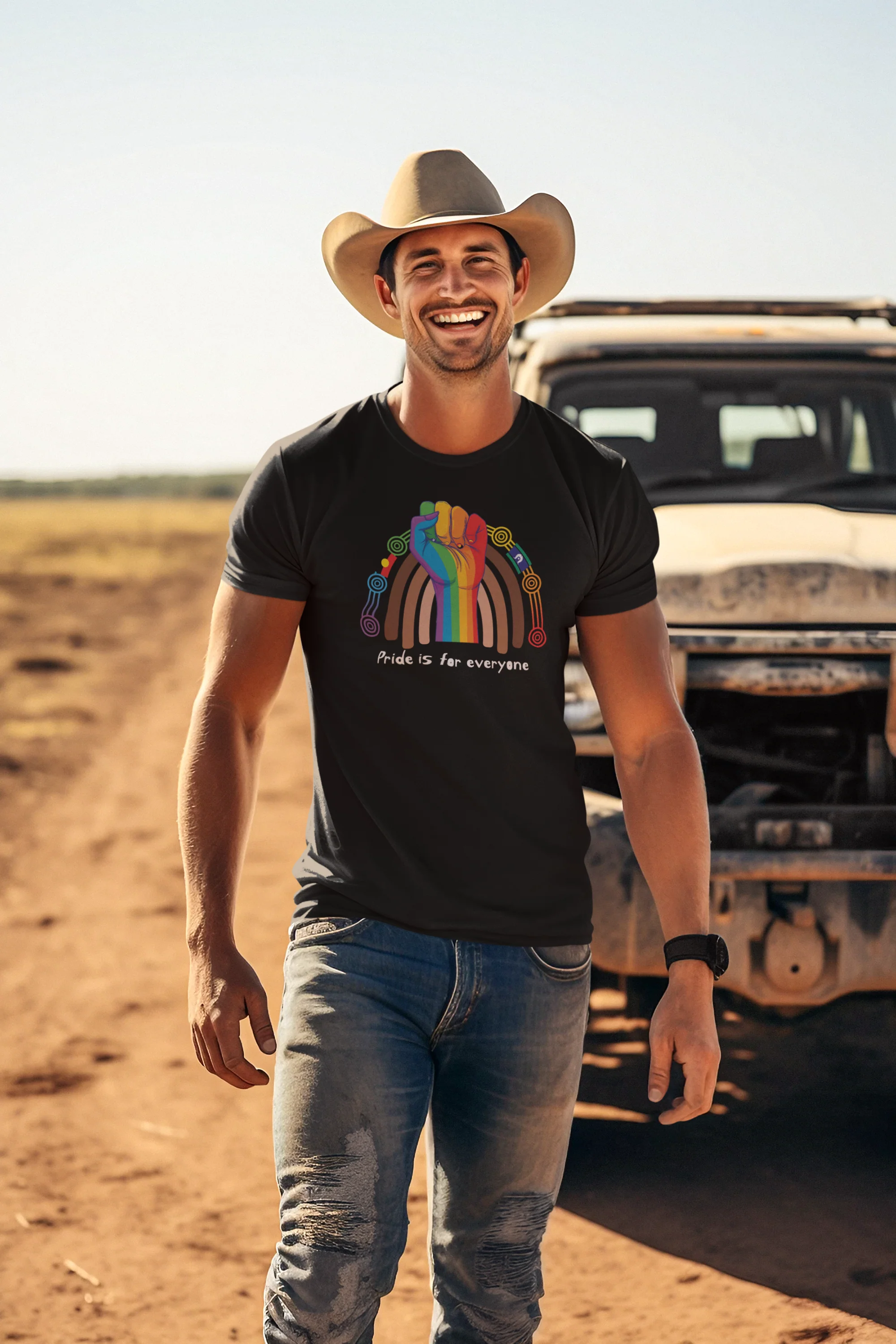 Pride is for Everyone- Black Tee