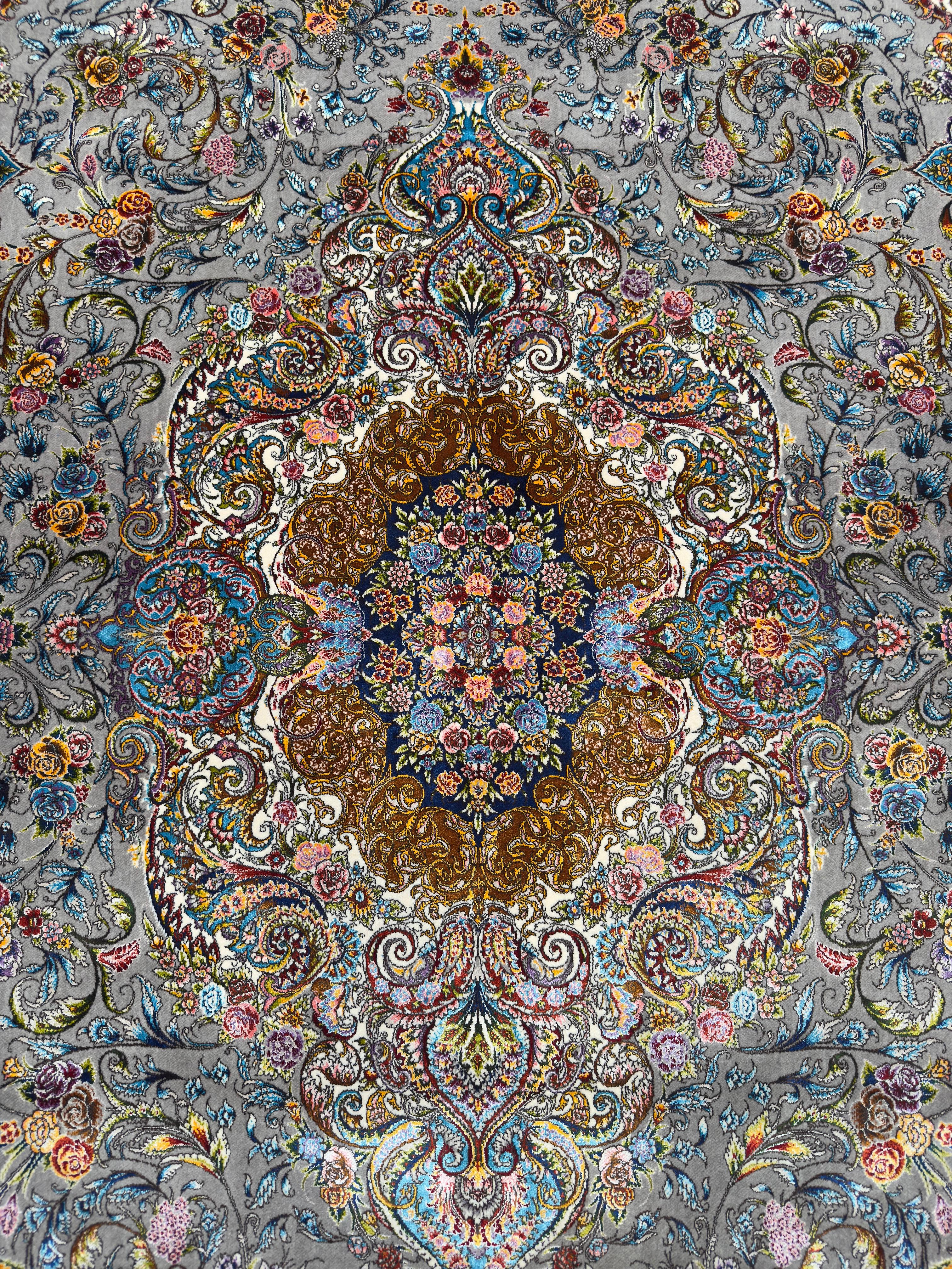 Pure Wool & Silk Persian Rug