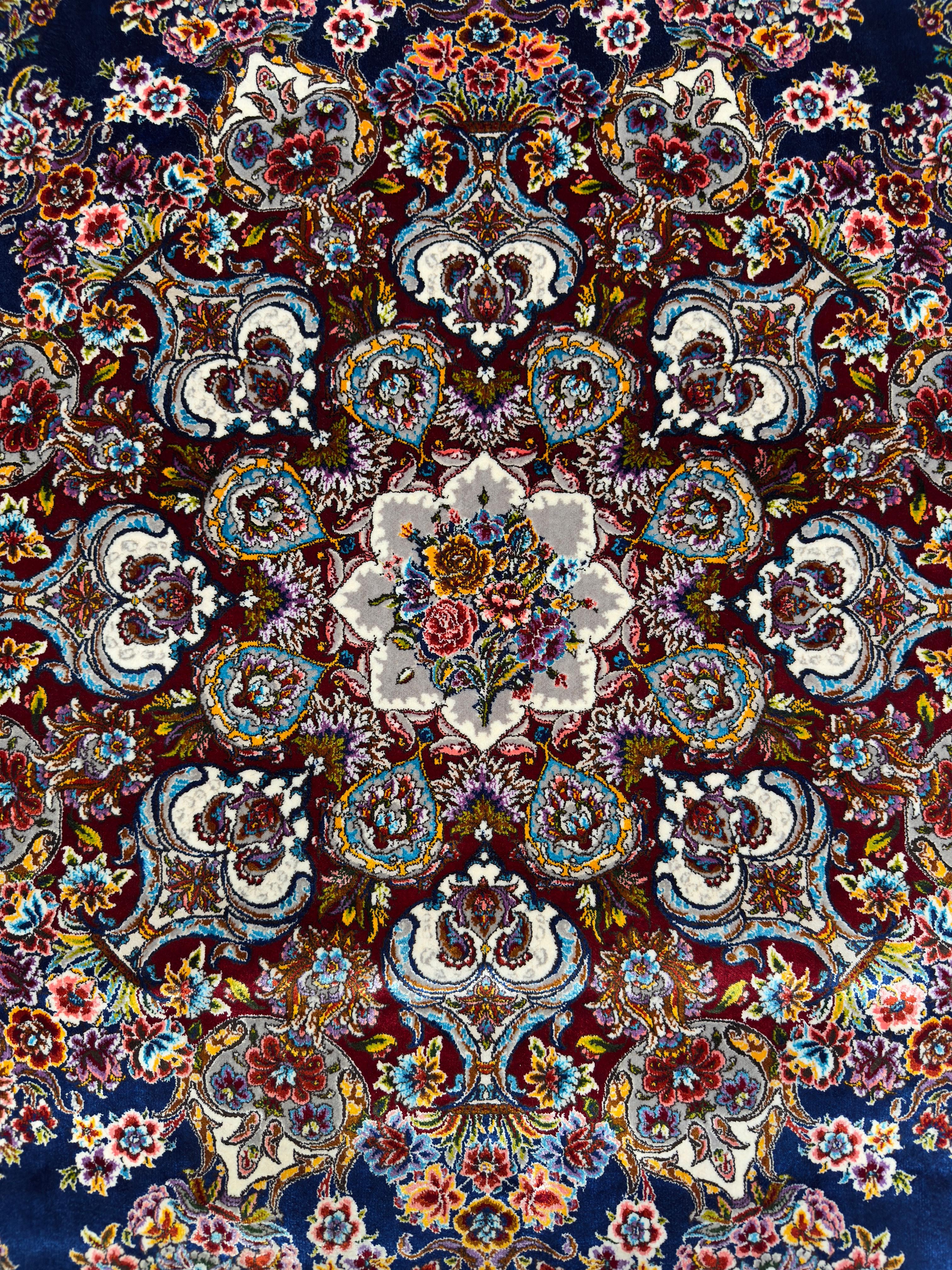 Pure Wool & Silk Persian Rug