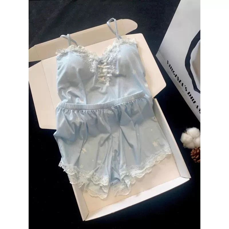 Light Blue Modal Cotton Pajama Set