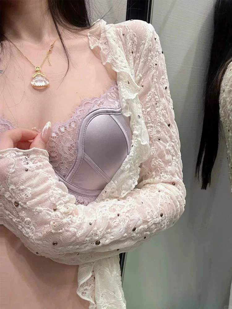 Satin and Lace Soft Underwire Lingerie Set