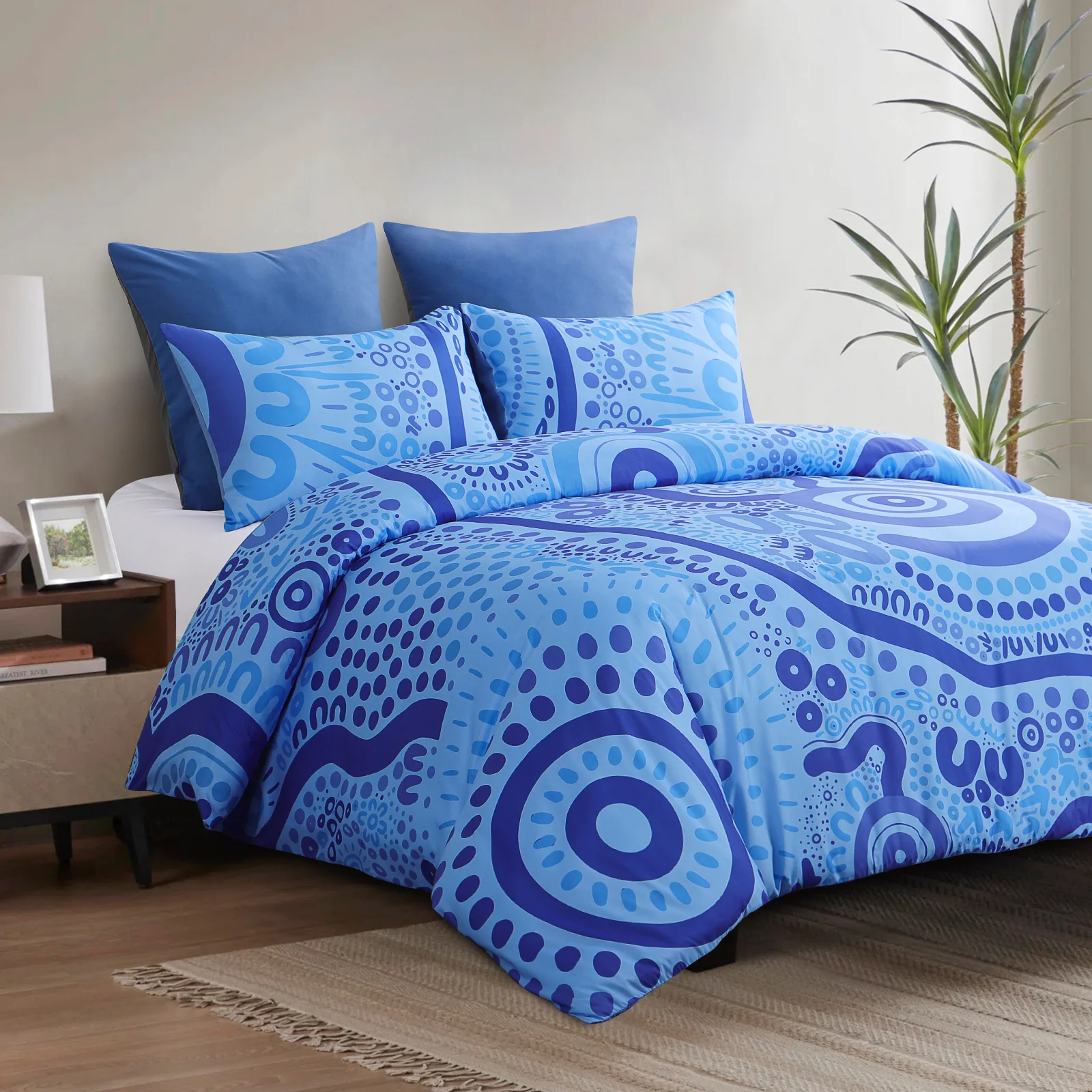 Quilt Cover Set: Wiradjuri Walkabout- Blue 💙🩵