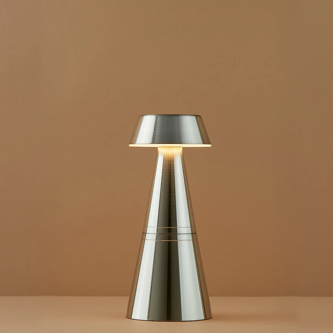 Charm Empire Rechargeable Cordless Table Lamp, Nickel