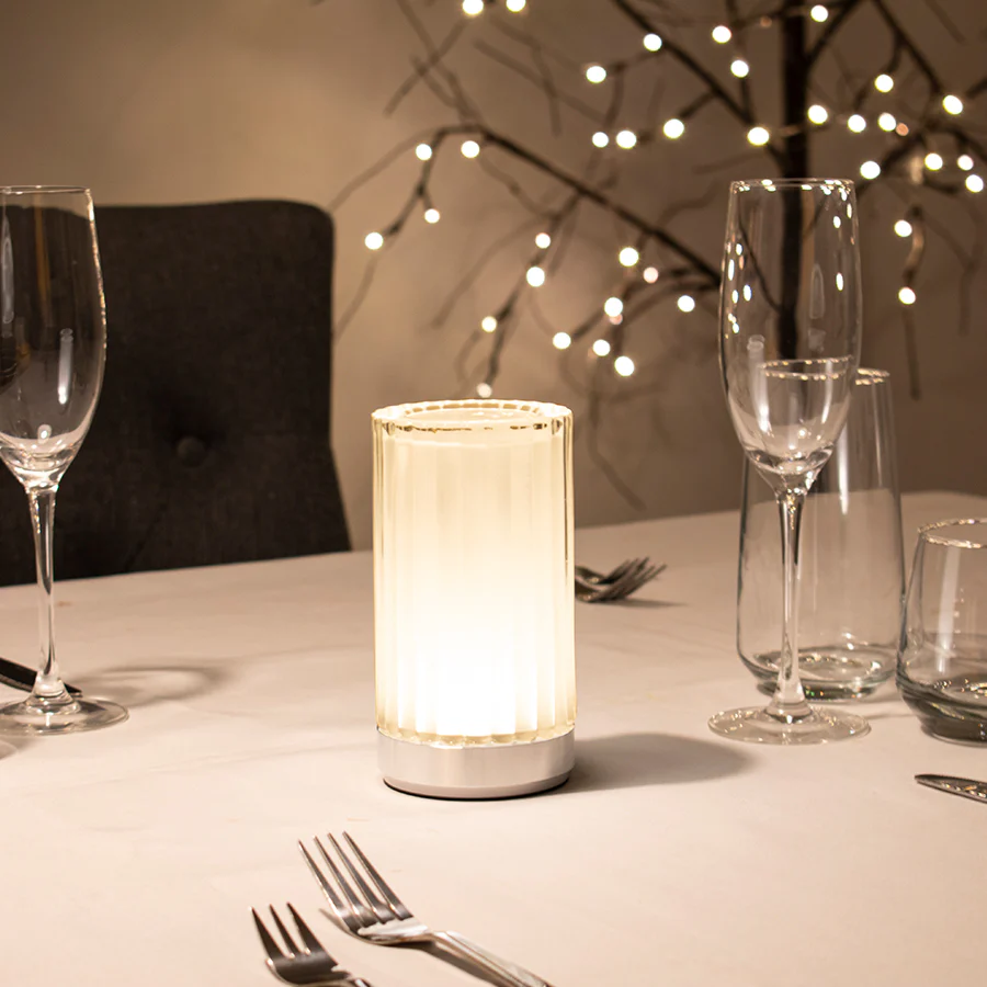 Pillar Rechargeable Cordless Table Lamp, Glass