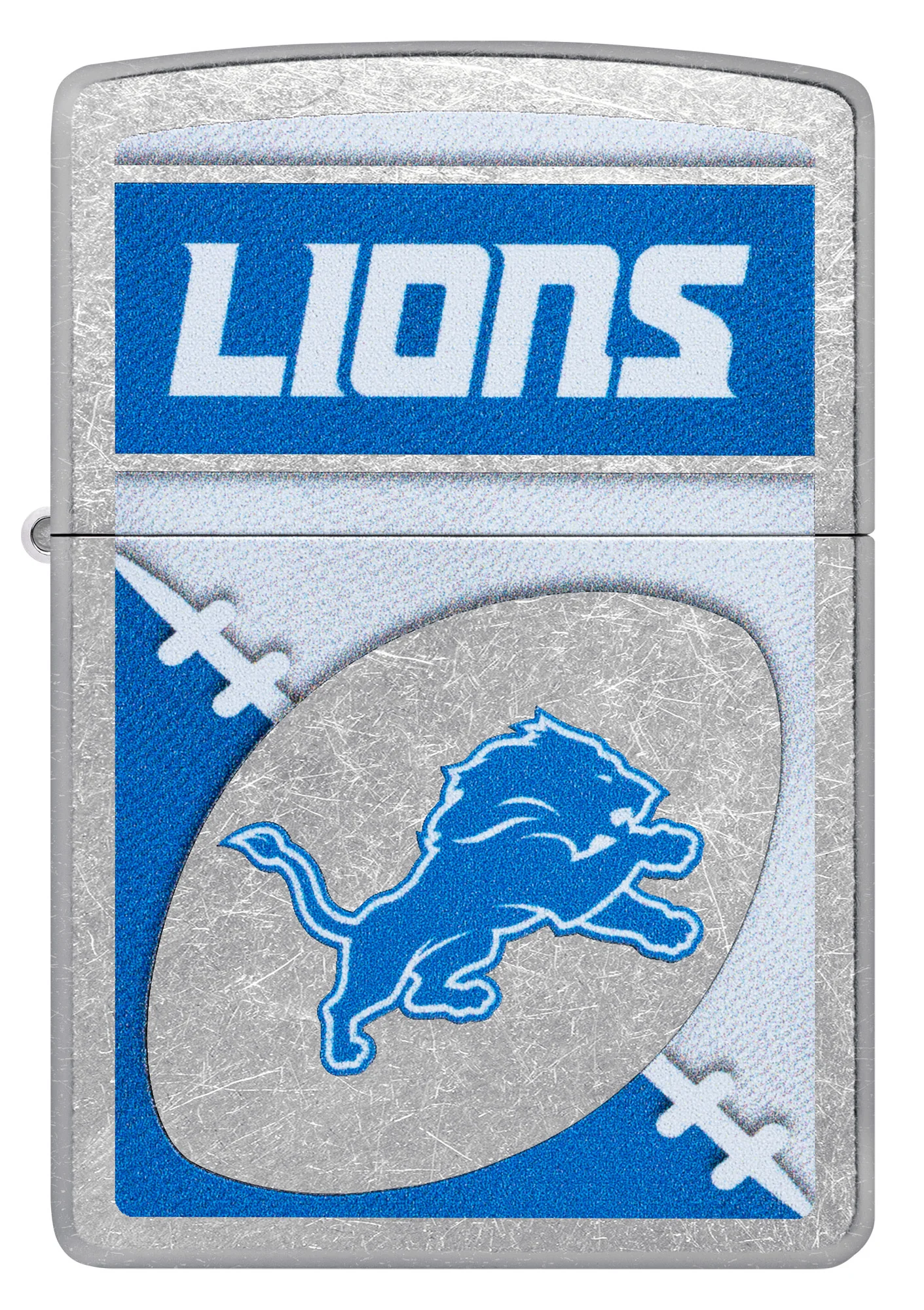 NFL Detroit Lions Chrome Logo Design