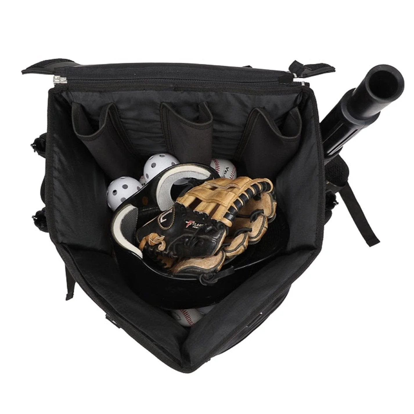 Coaches Bundle: VeloTee Baseball & Softball Home Plate Bat Bag Backpack (Comes with Batting Tee)