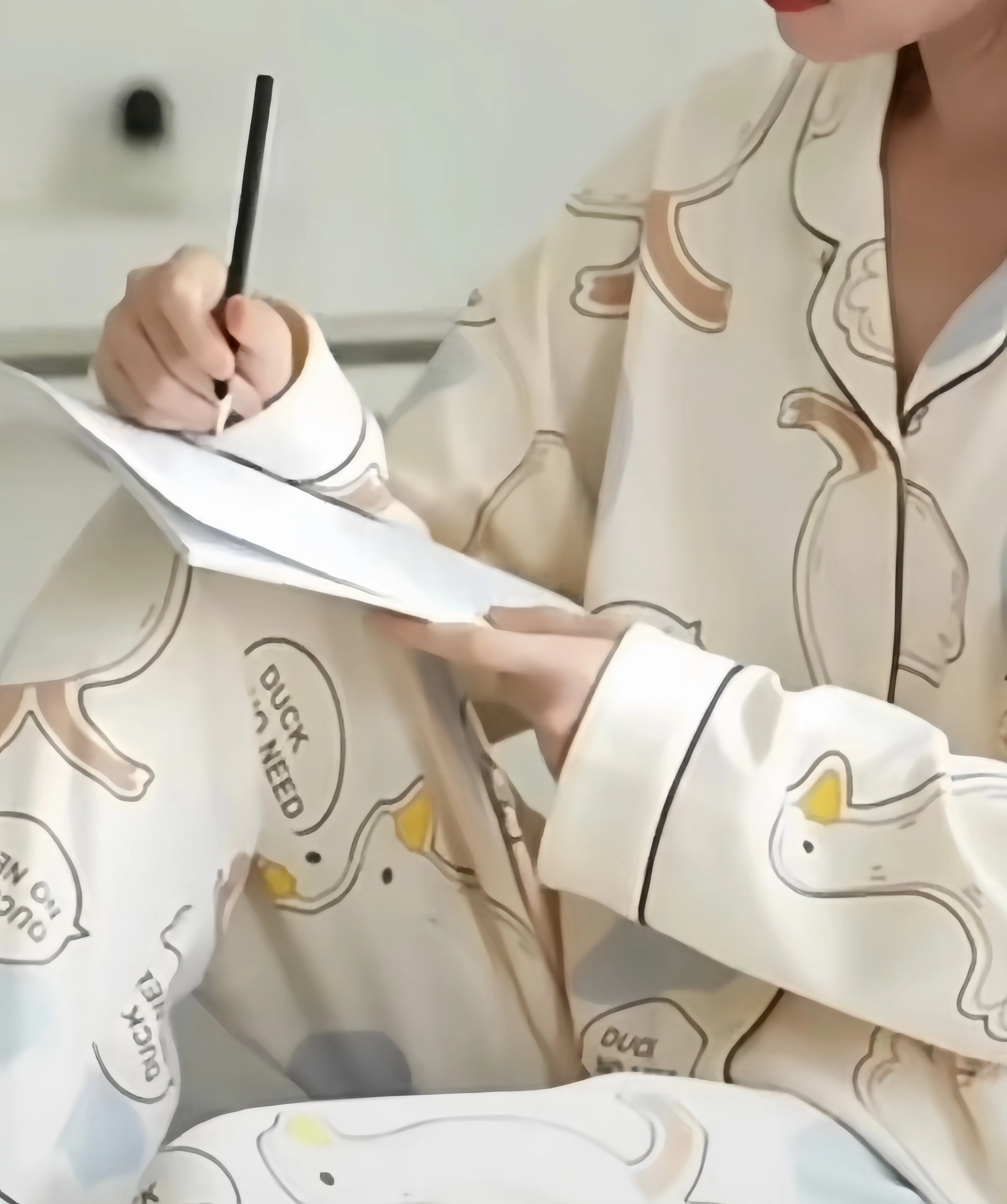 Beige Pure Cotton Soft Two-Piece Pajama Set