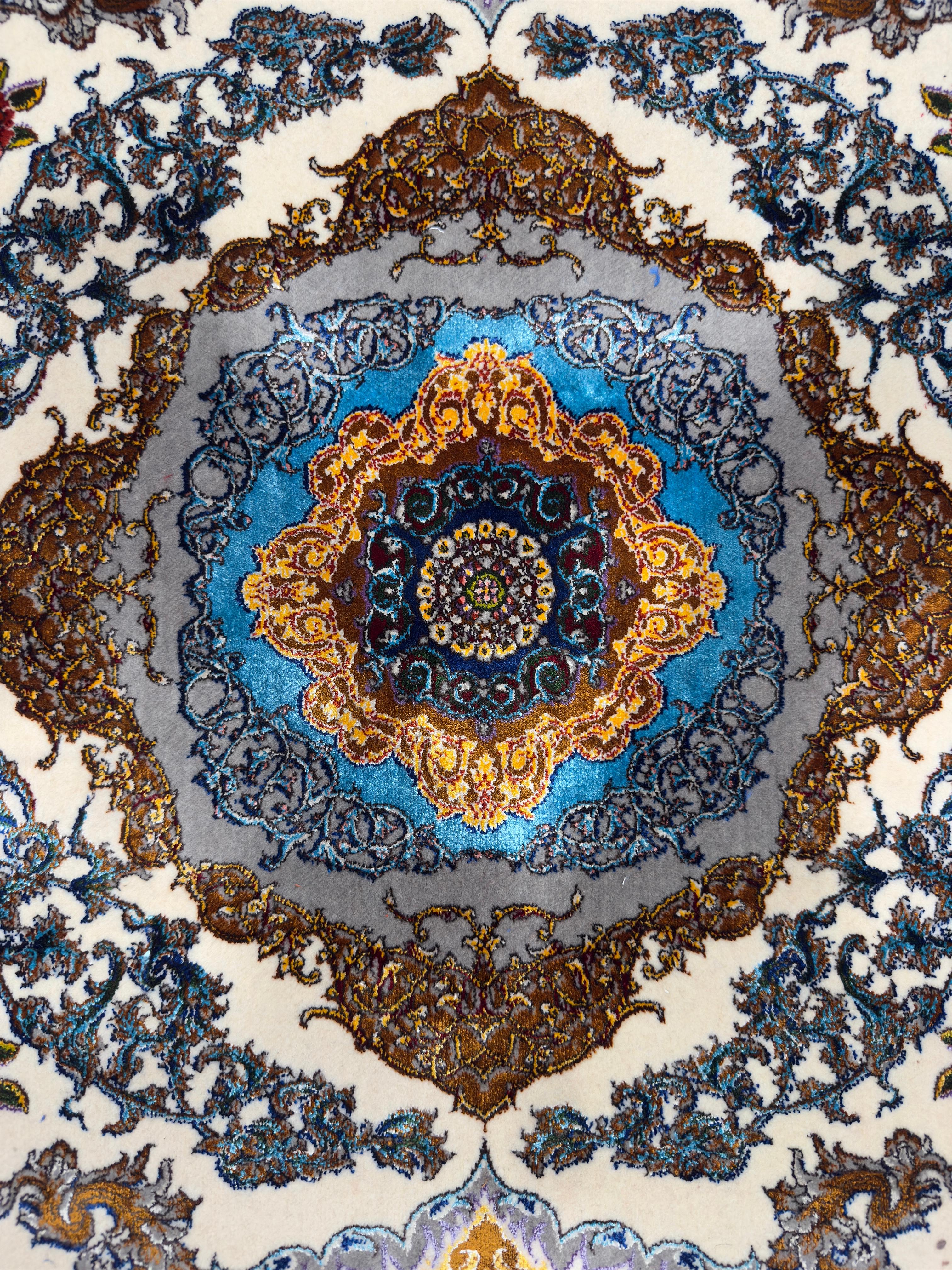 Fine Persian Wool & Silk Rug