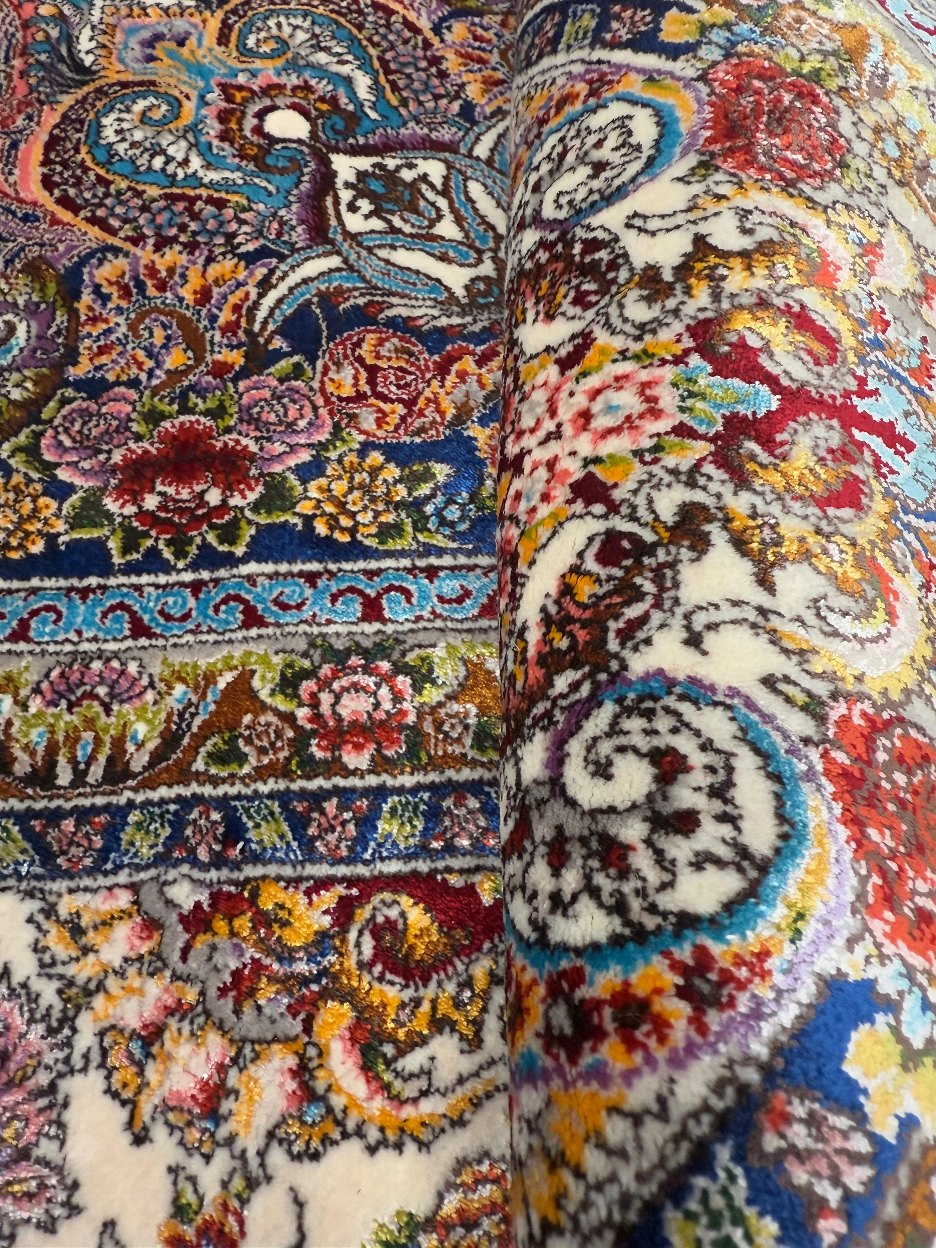 Pure Wool & Silk Persian Rug