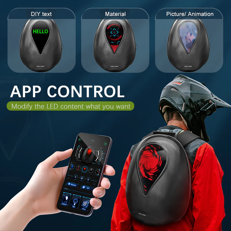 CRELANDER Ocean Heart LED Knight Backpack