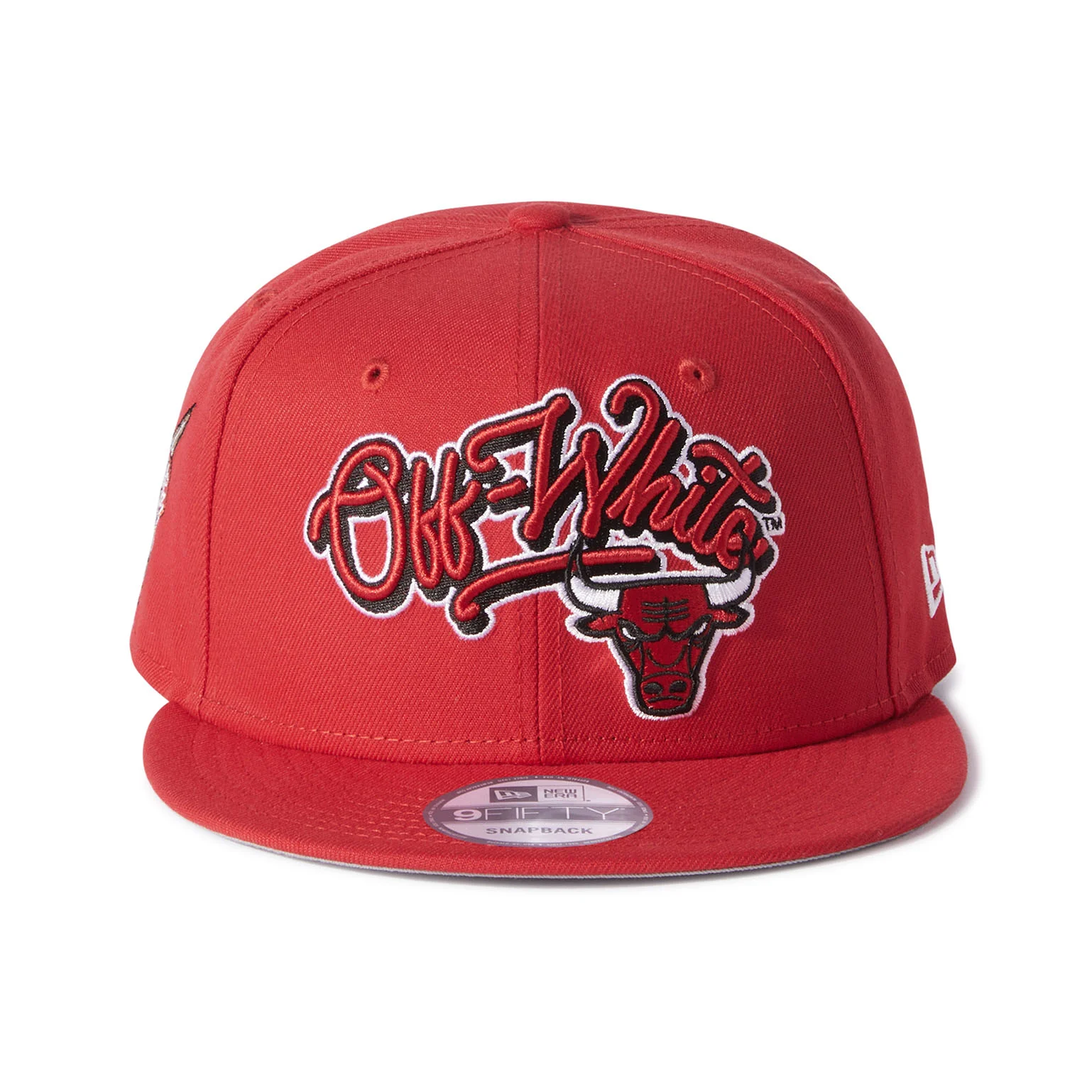Chicago Bulls New Era Off-White Hat - Red