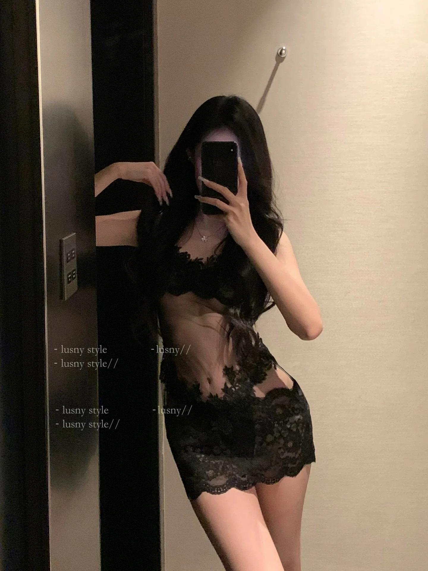 Goddess Sheer Lace Nightdress