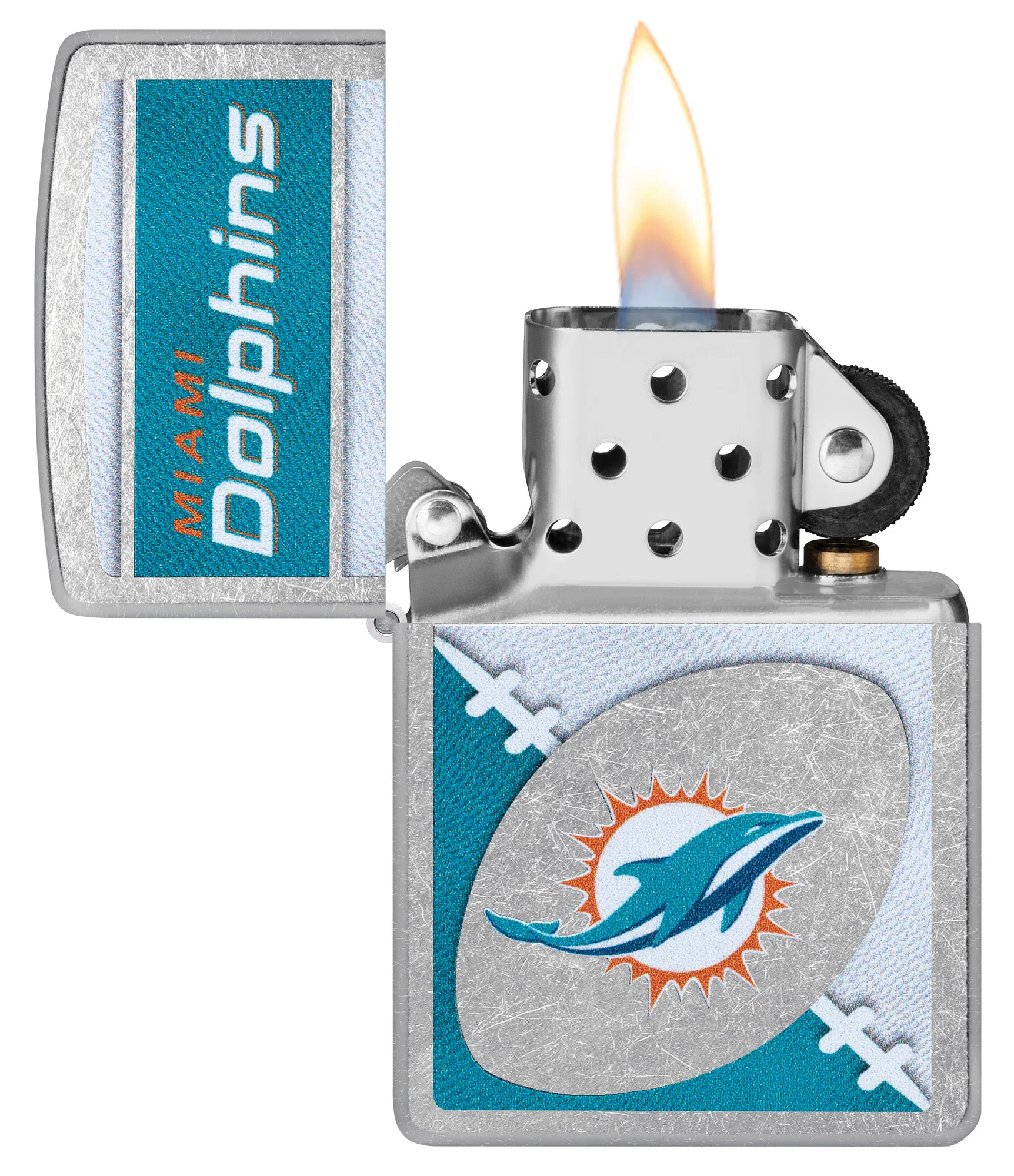 NFL Miami Dolphins Chrome Logo Design