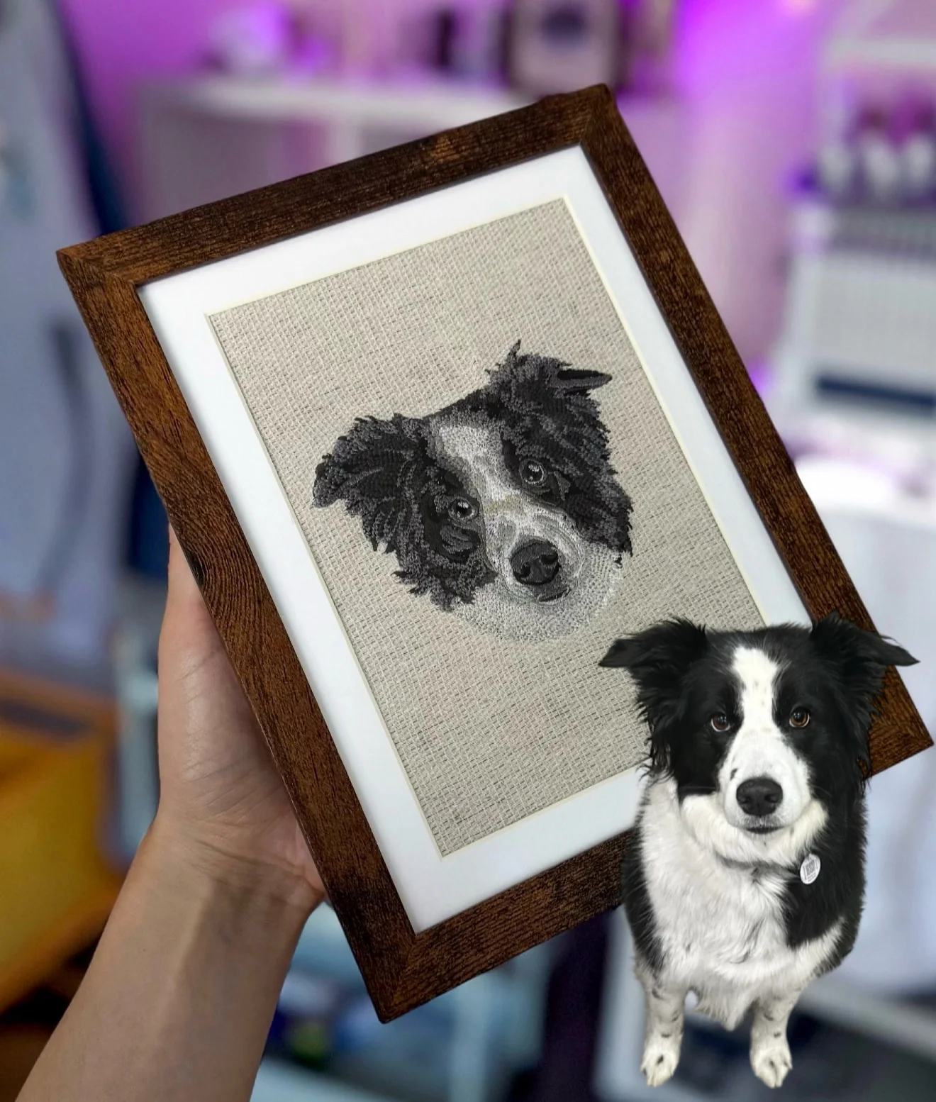 Embroidered Framed Photo