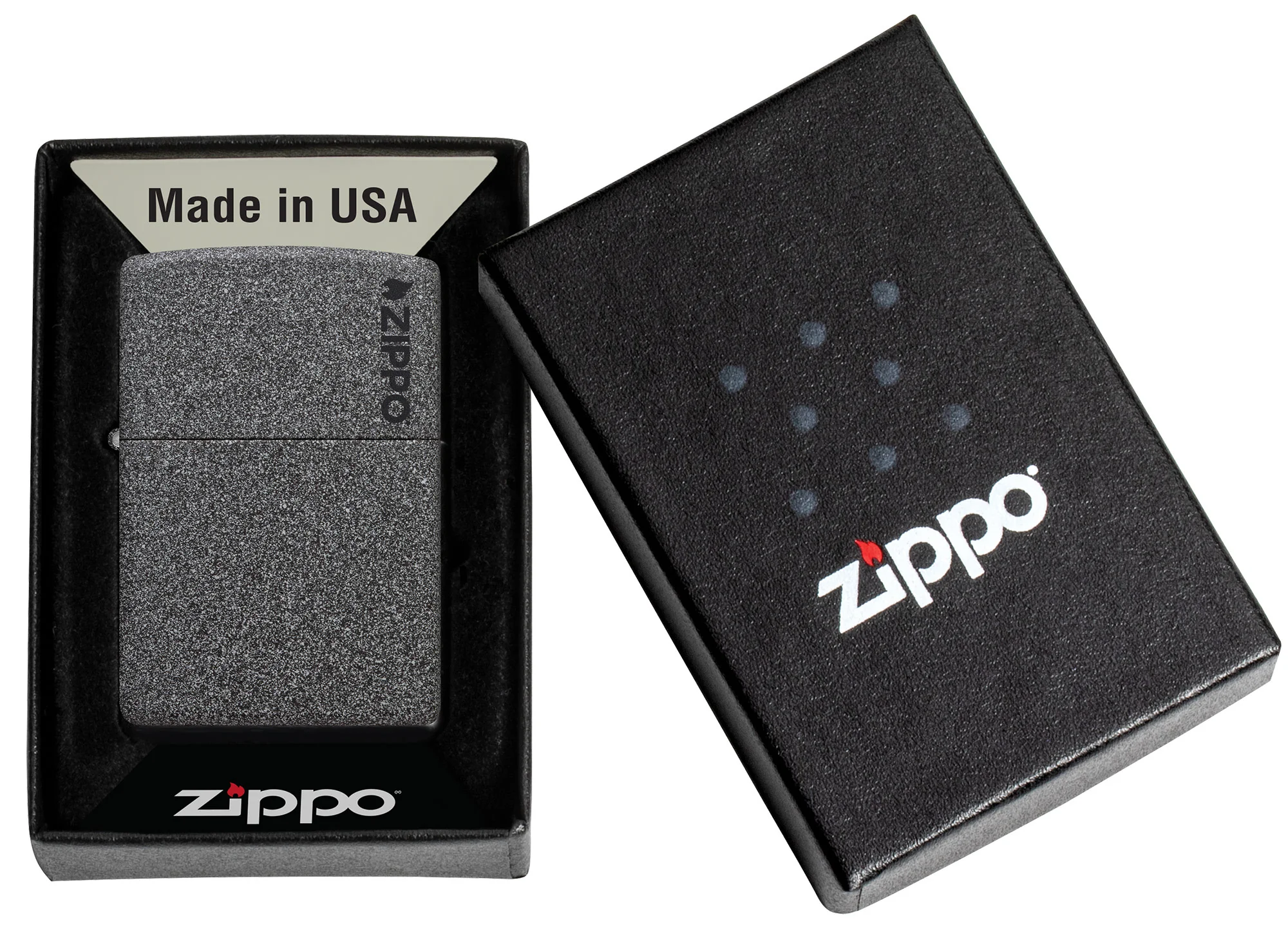 Classic Iron Stone Zippo Logo