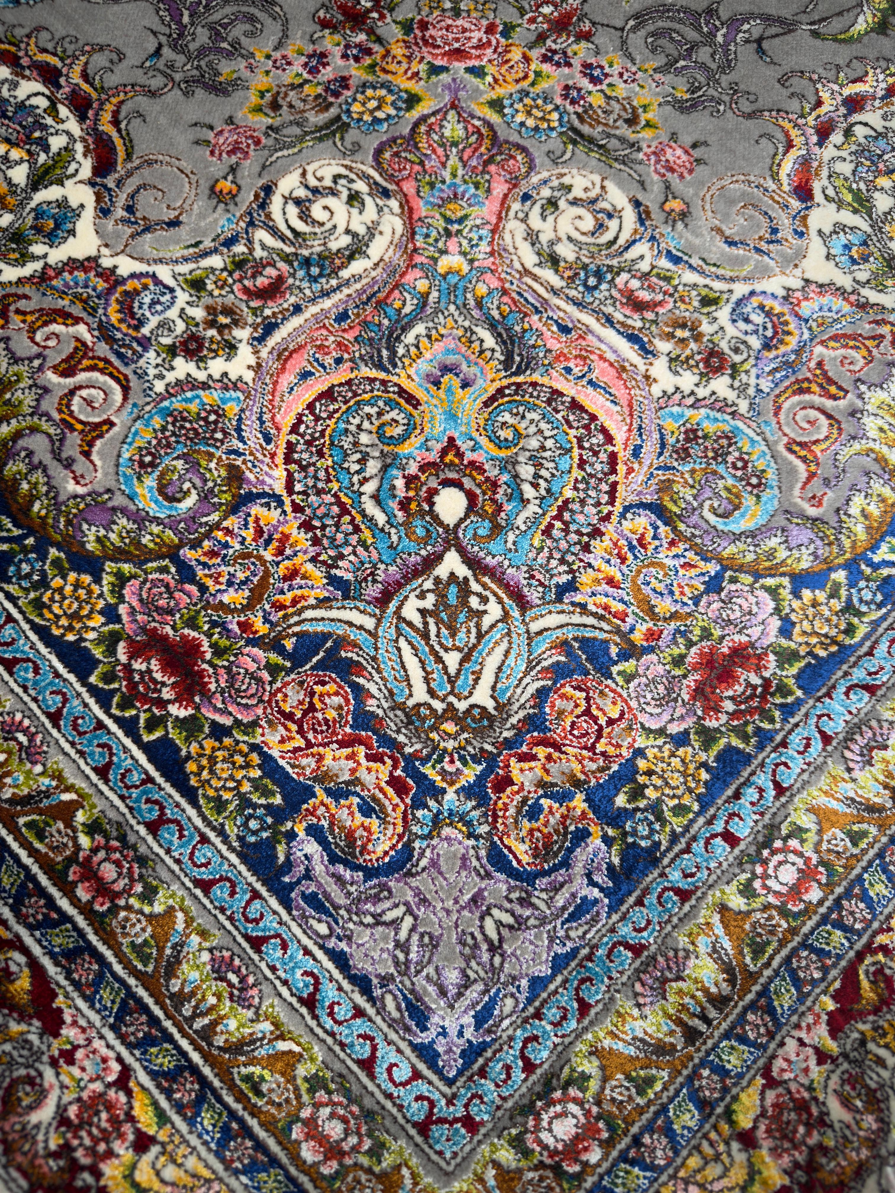 Pure Wool & Silk Persian Rug