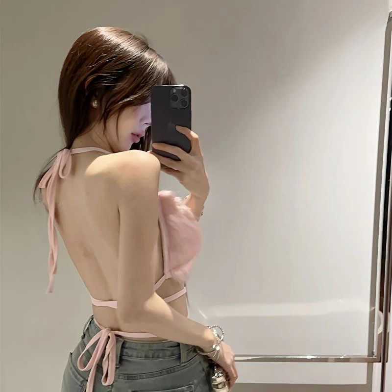 Blush Bloom Backless Lace Bra