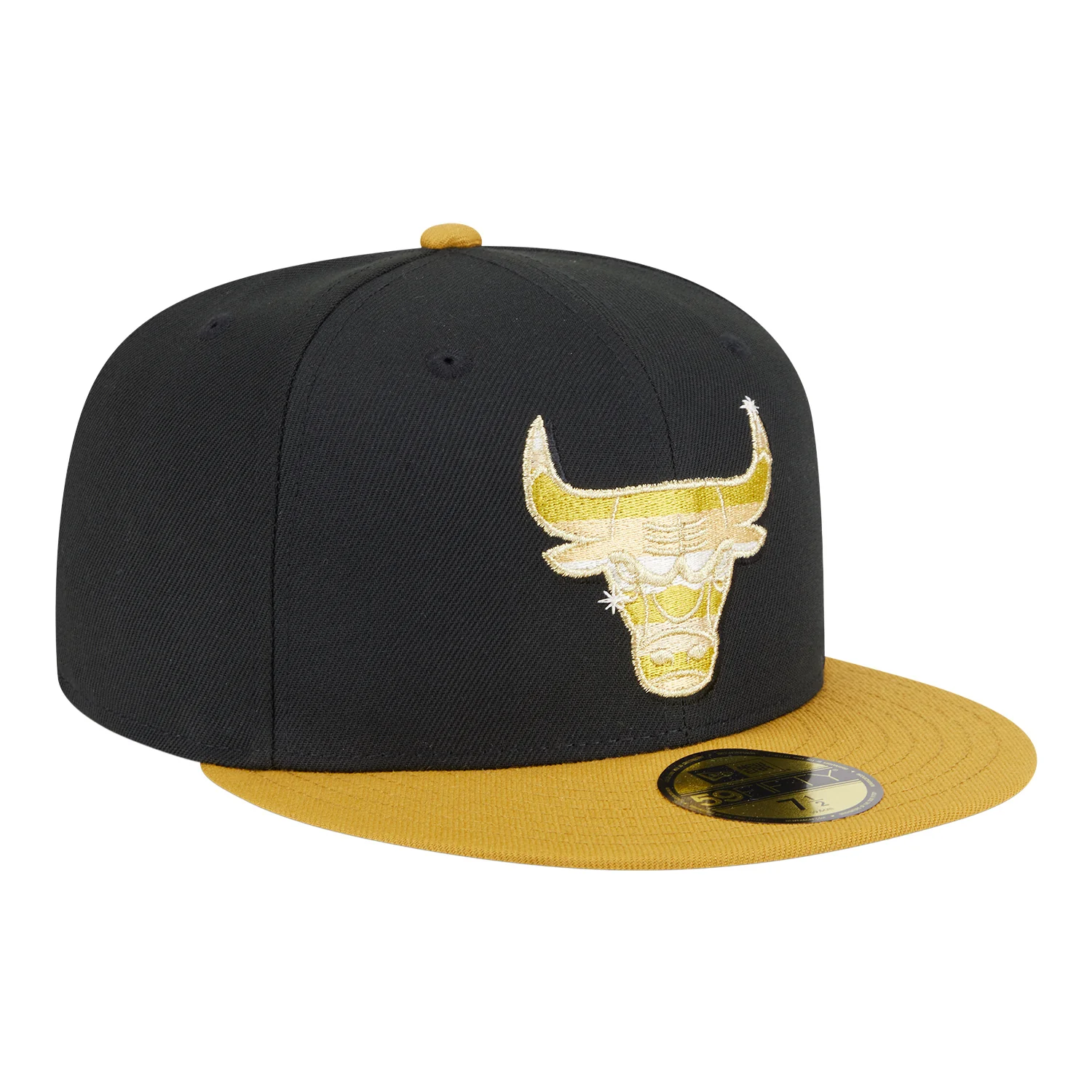 Chicago Bulls New Era Gold 5950 Day Fitted Hat