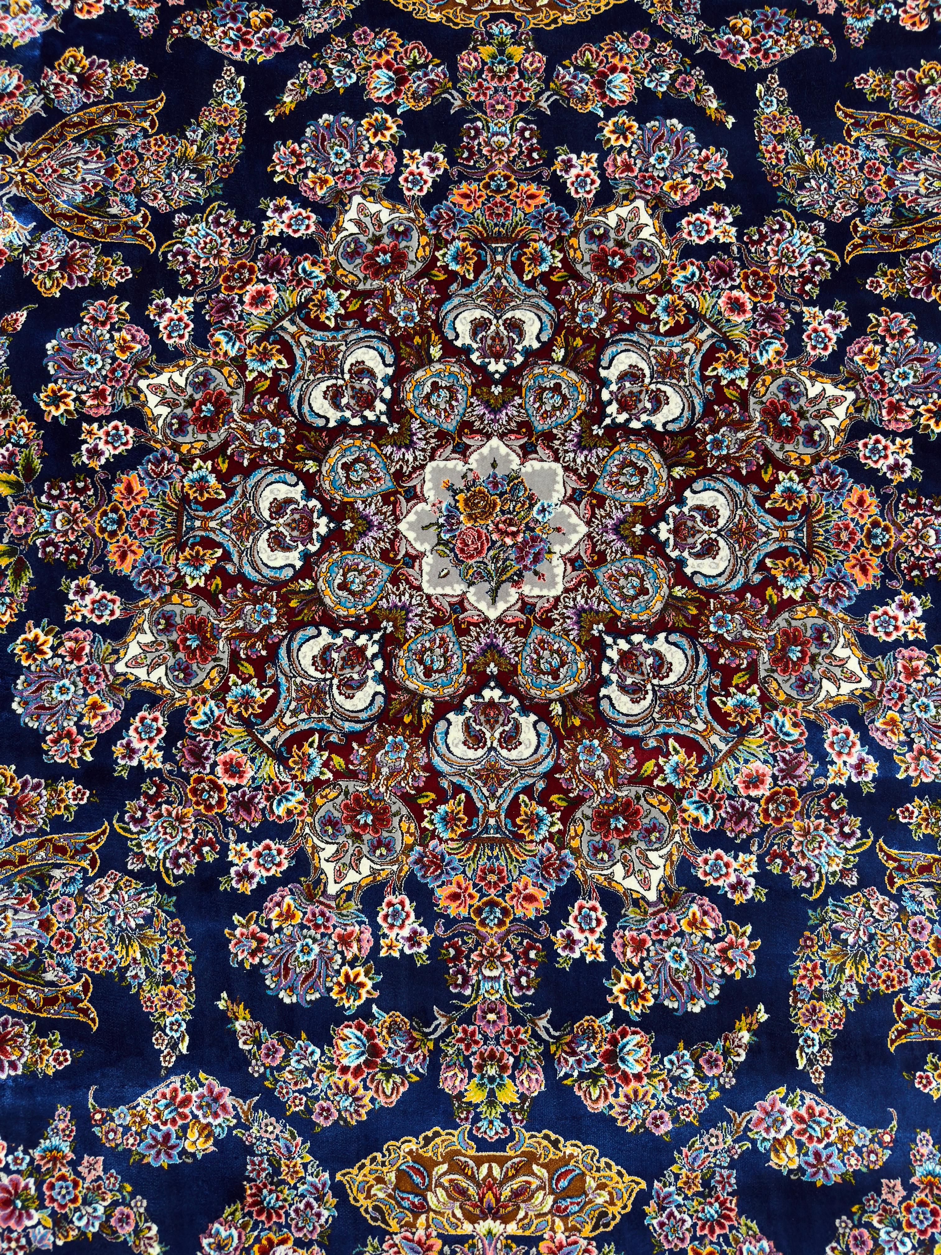 Pure Wool & Silk Persian Rug