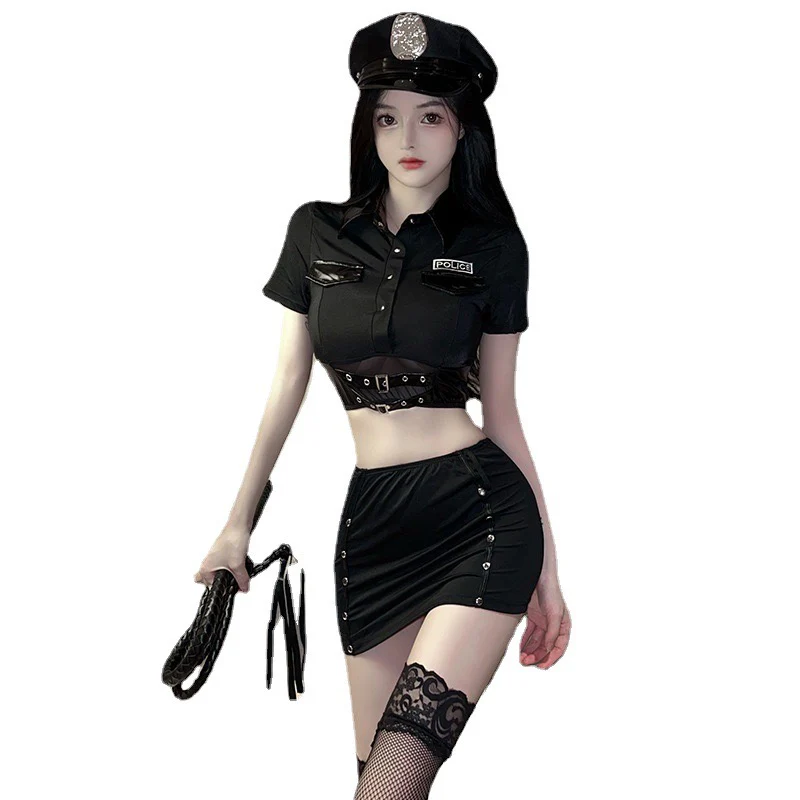Spirited Sexy Policewoman Costume Lingerie