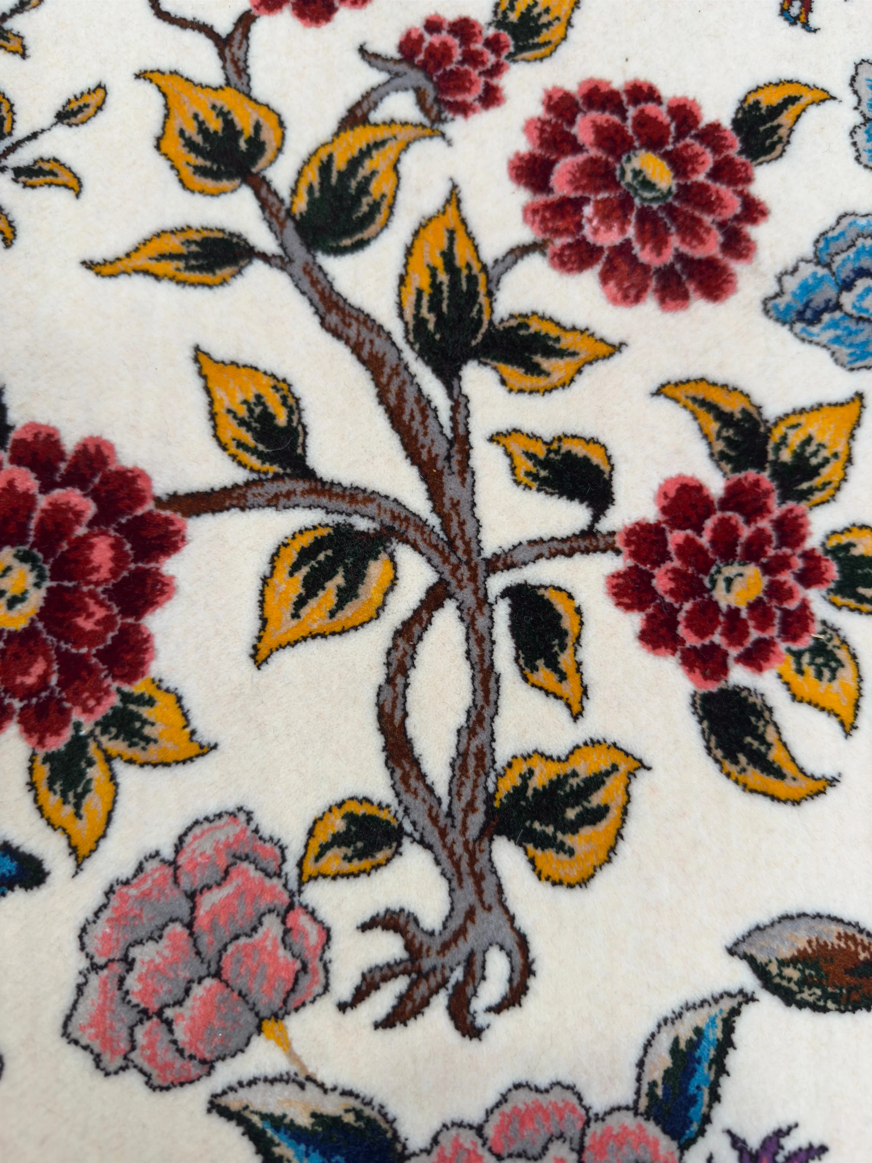 The Birds - Pure Wool & Silk Persian Rug