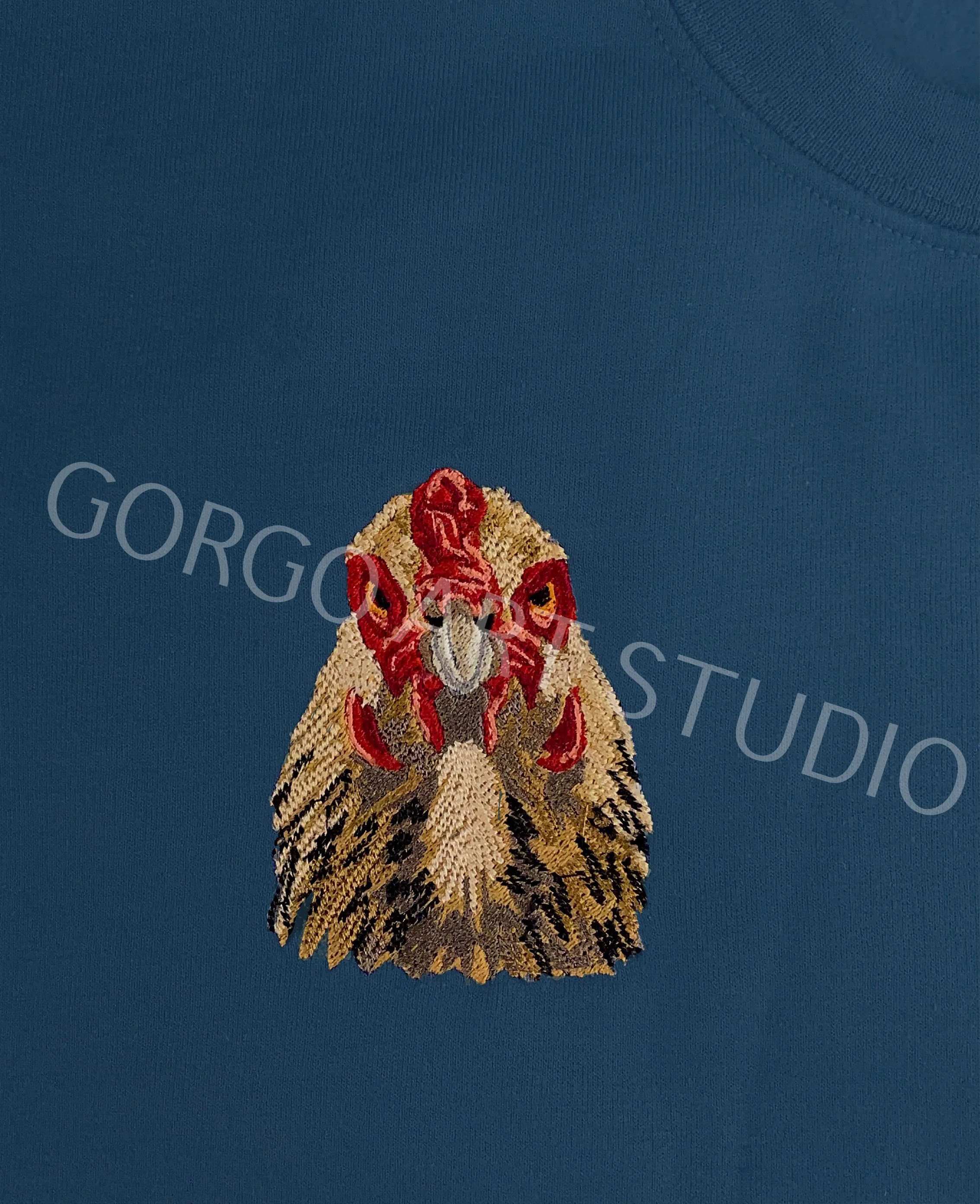 Embroidered Varsity Style Crewneck