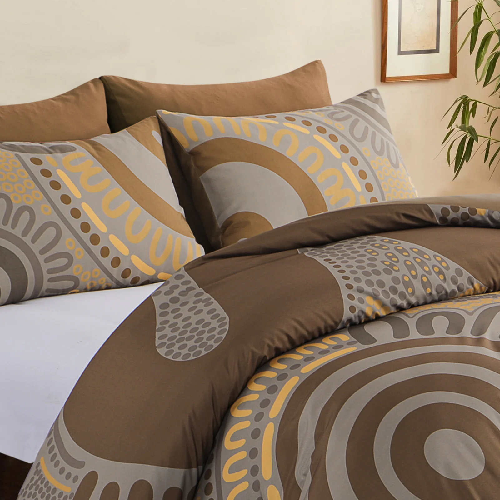 Quilt Cover Set- Waterways: Brown 🍂