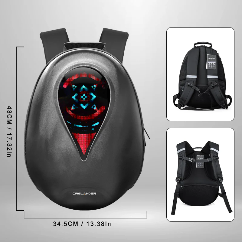 CRELANDER Ocean Heart LED Knight Backpack