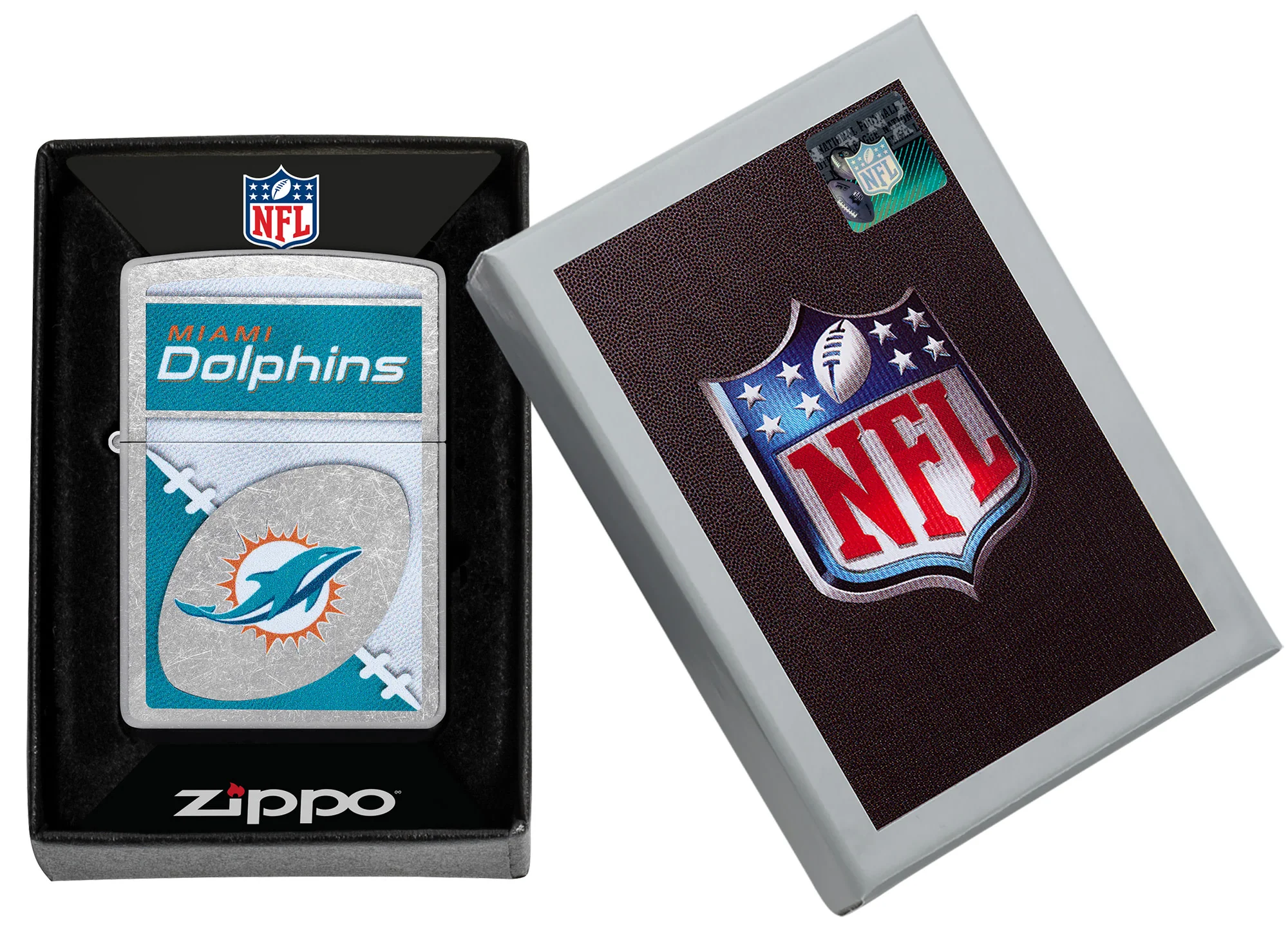 NFL Miami Dolphins Chrome Logo Design