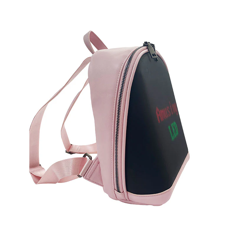 CRELANDER pink LED Backpack Suitable for ladies, girls, students and children