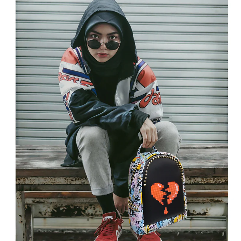 CRELANDER LED Backpack Women's backpack