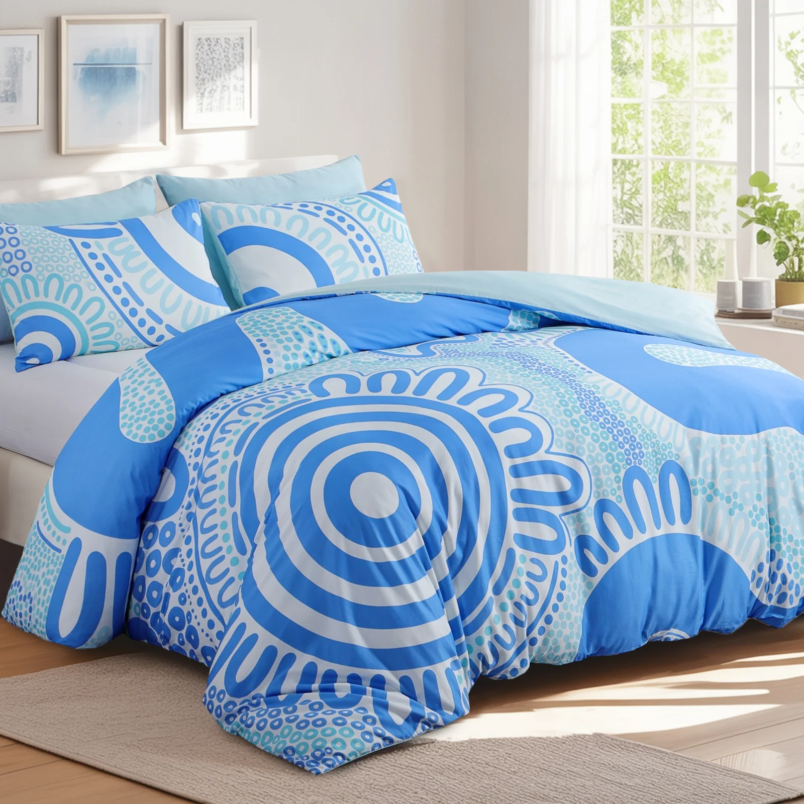 Quilt Cover Set: Seabreeze 100% Cotton