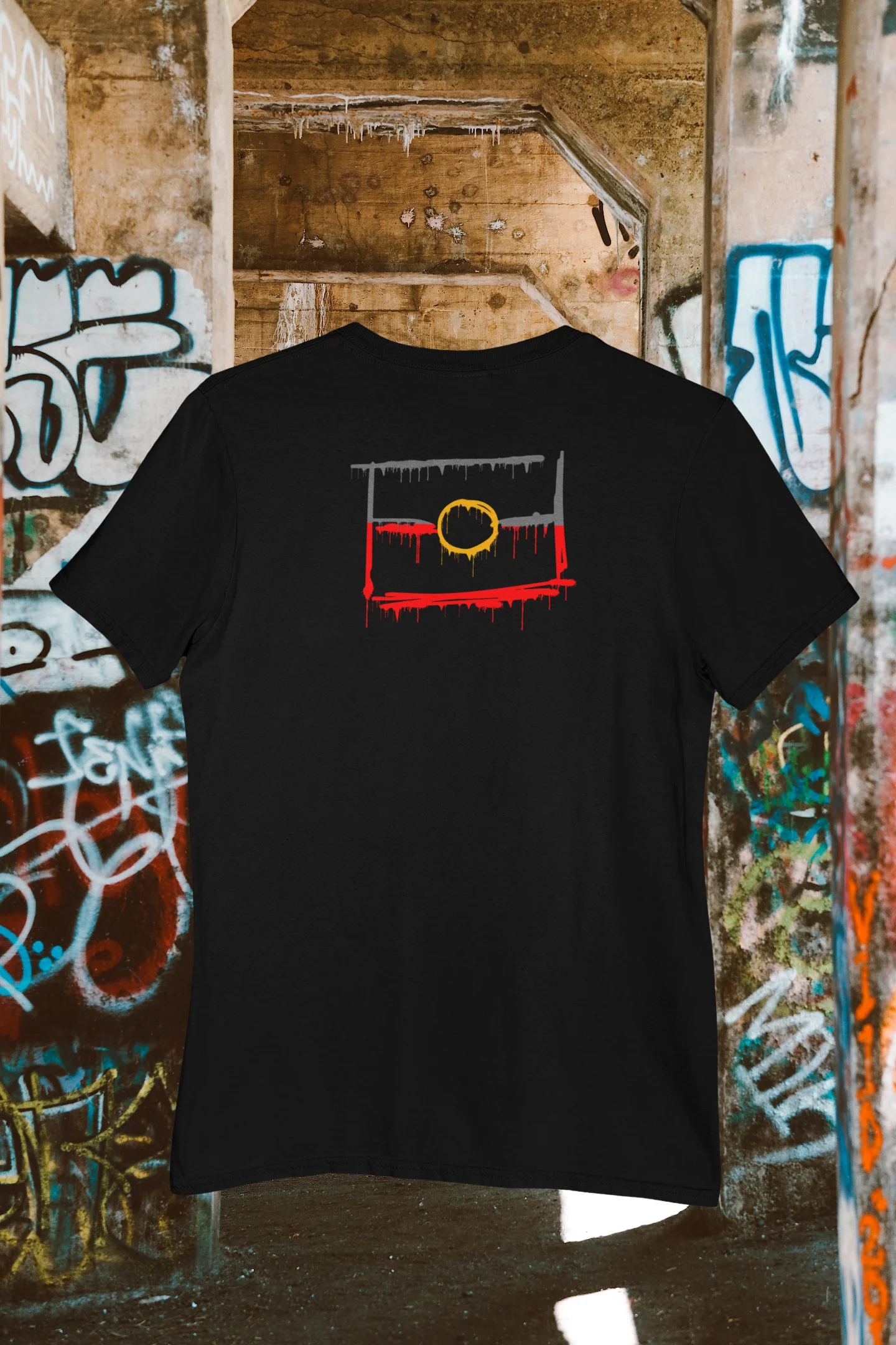 Paint Dripping Graffiti Flag Logo™️ Tee