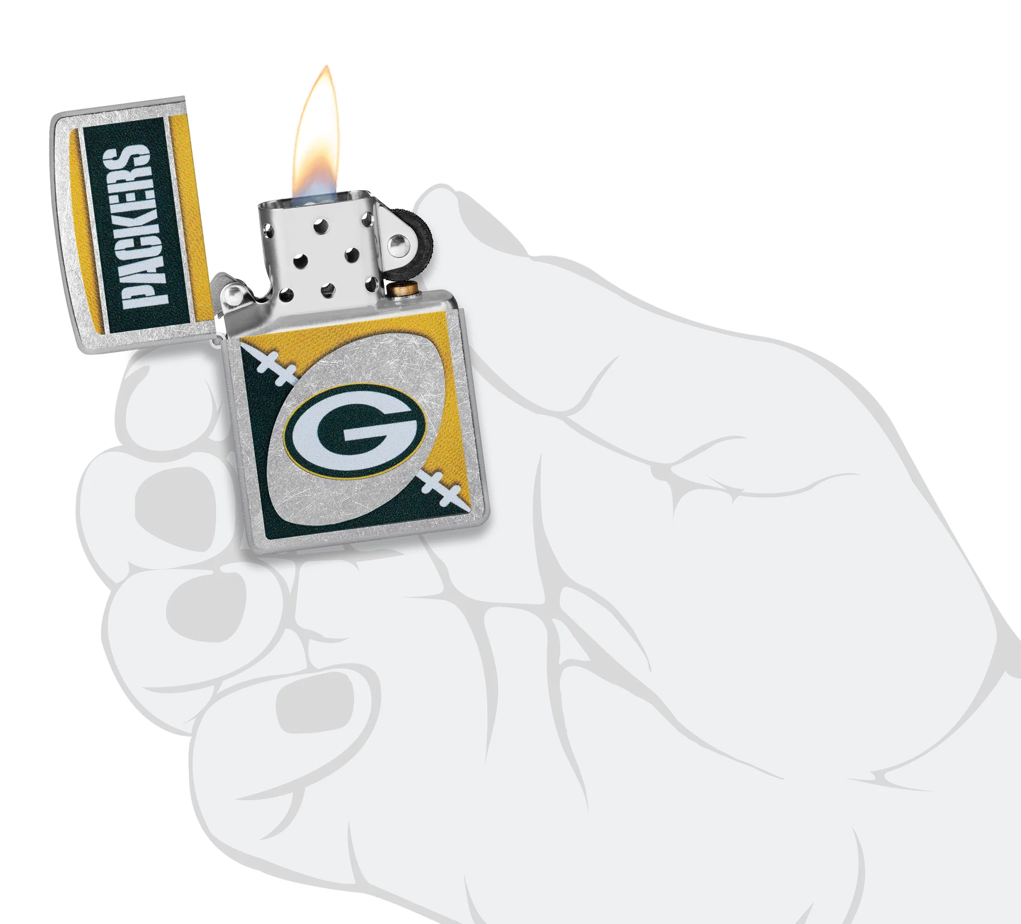 NFL Green Bay Packers Chrome Logo Design