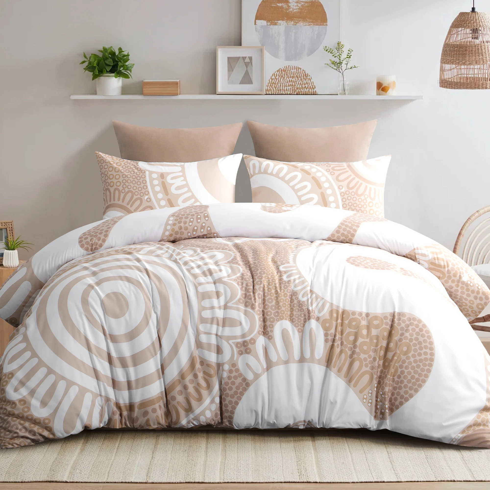 Quilt Cover Set- Waterways: Sand