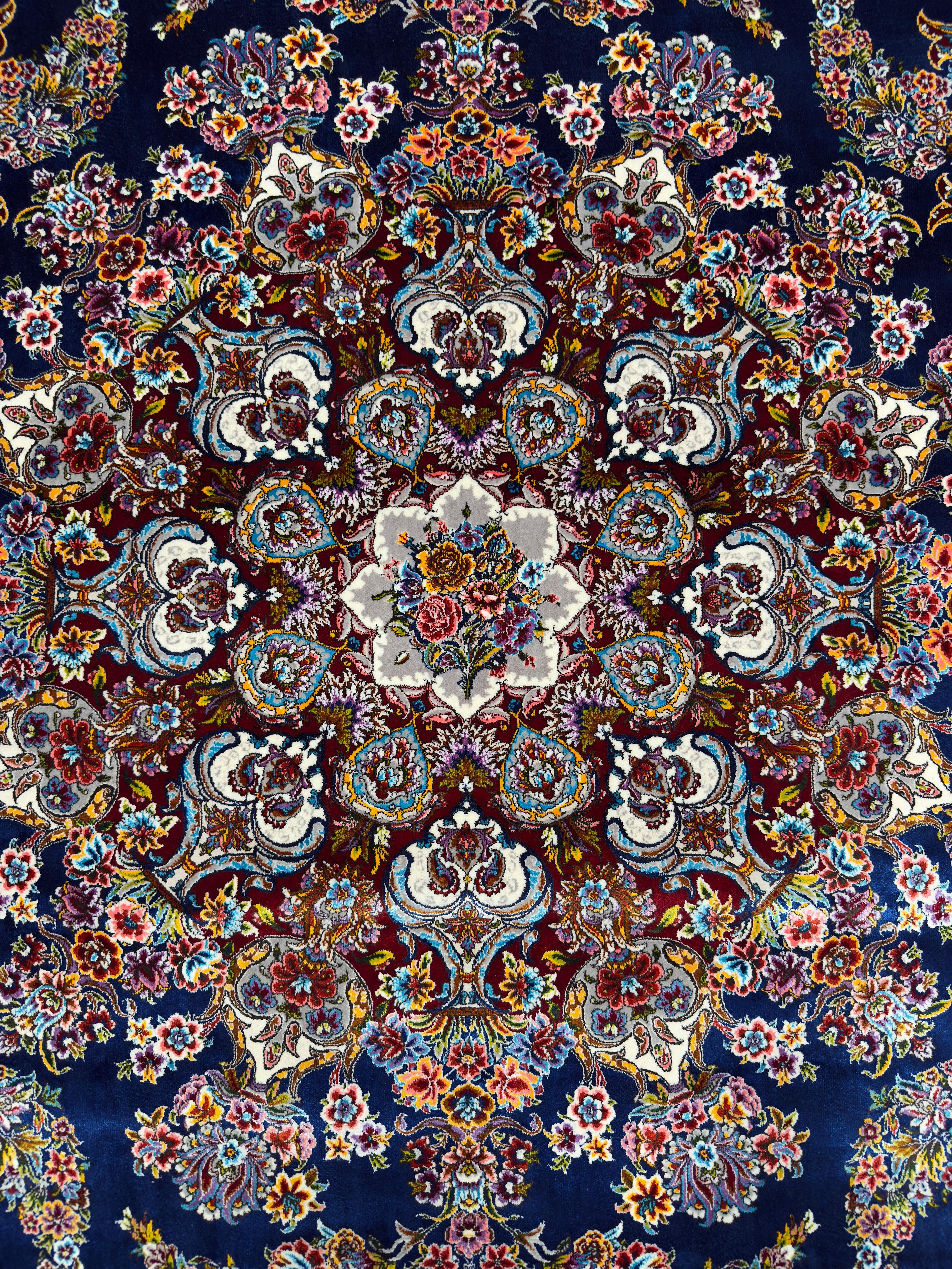 Pure Wool & Silk Persian Rug